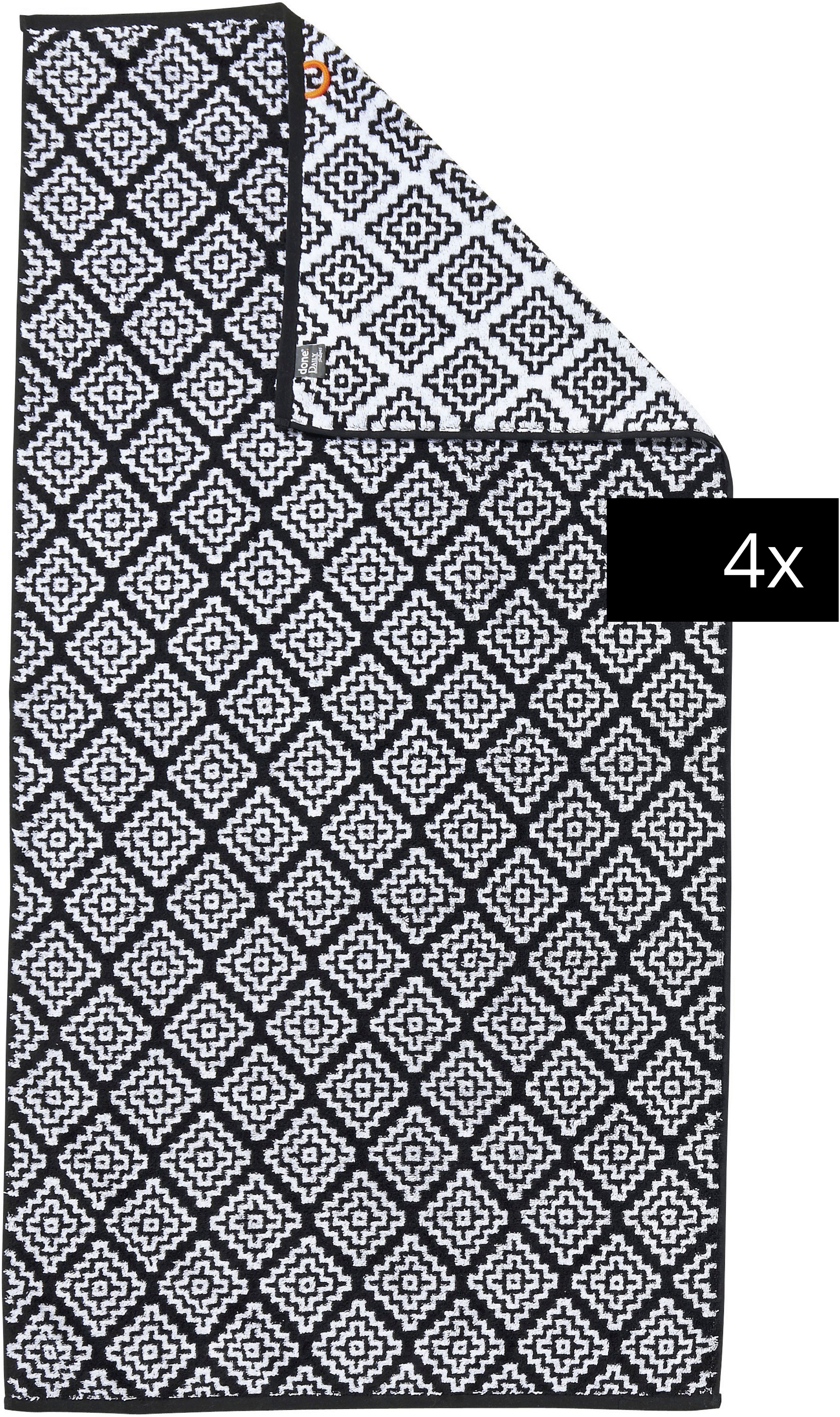 done.® Duschtücher DAILY SHAPES, Jacquard-Walkfrottier (4-St)