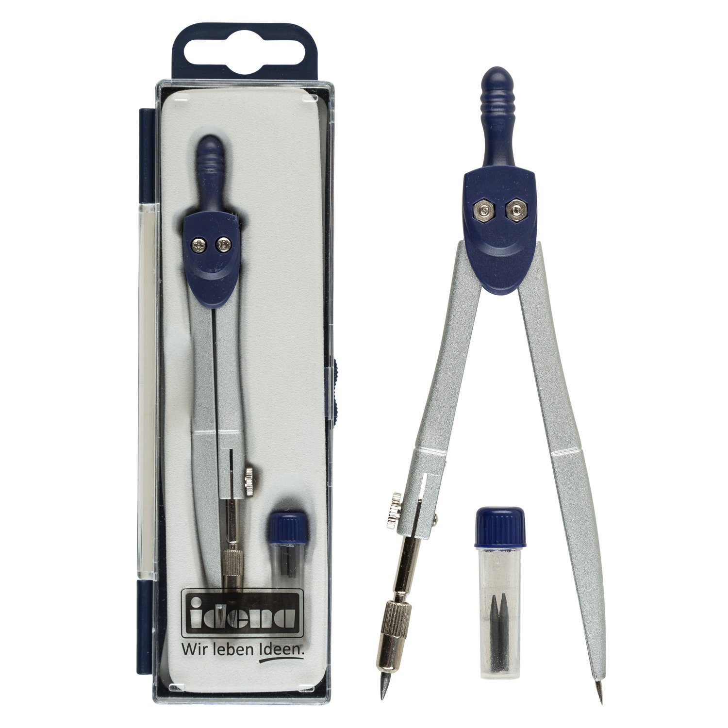 Idena Круг Idena 22076 - Schulzirkel mit Ersatzminen, silber, 1 Stück