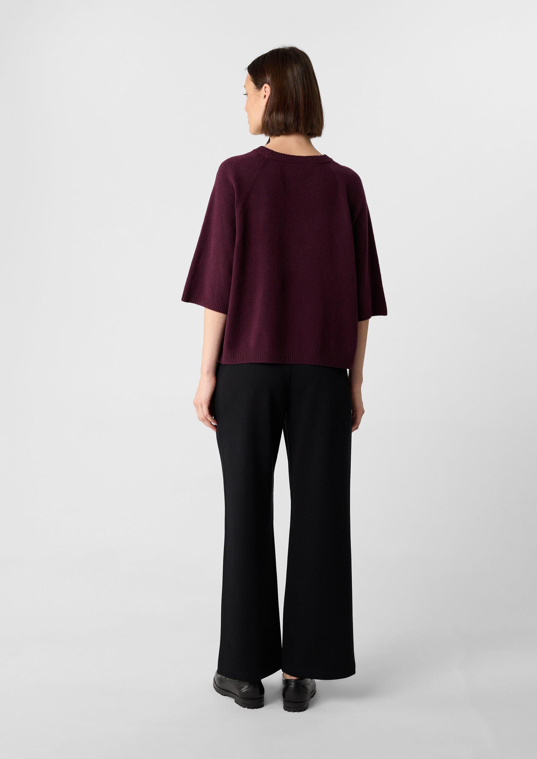 comma Kurzarmpullover Strickpullover Kurzarmpullover im Relaxed Fit günstig online kaufen