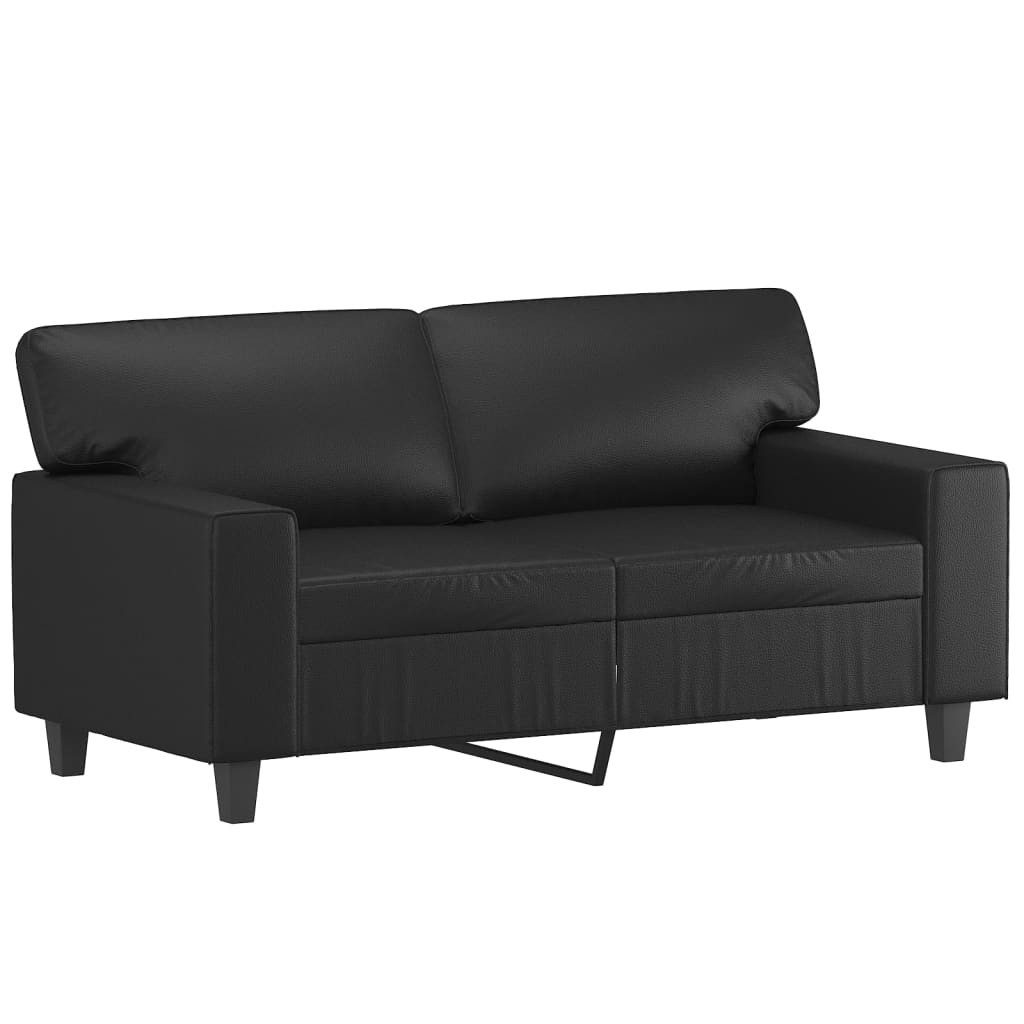 vidaXL Sofa 3-tlg. Sofagarnitur Schwarz Kunstleder günstig online kaufen