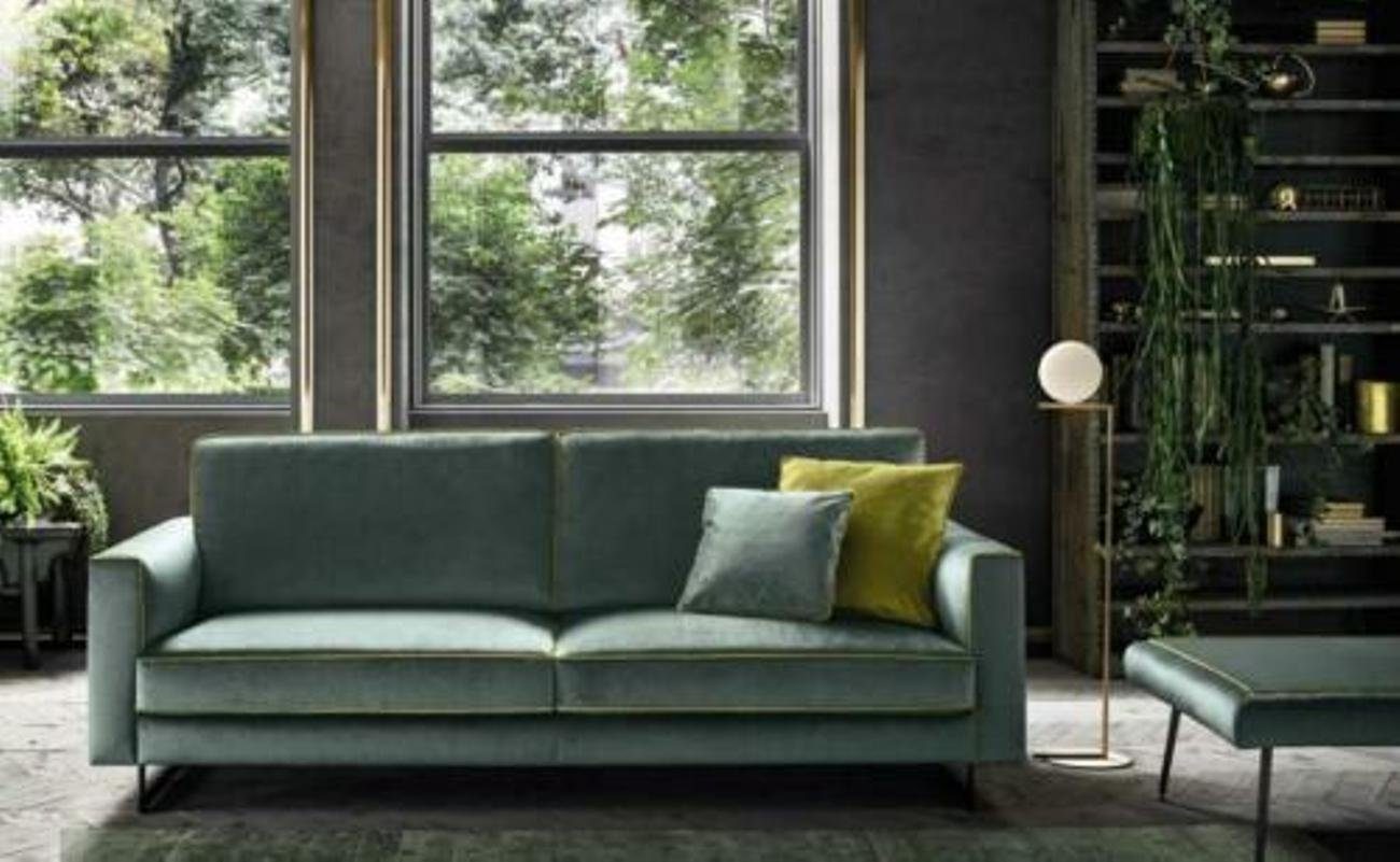 Grün Polster 3-Sitzer Sitzer, Made in Sofa Couch Design Sofa 3 Europe Modern Luxus JVmoebel
