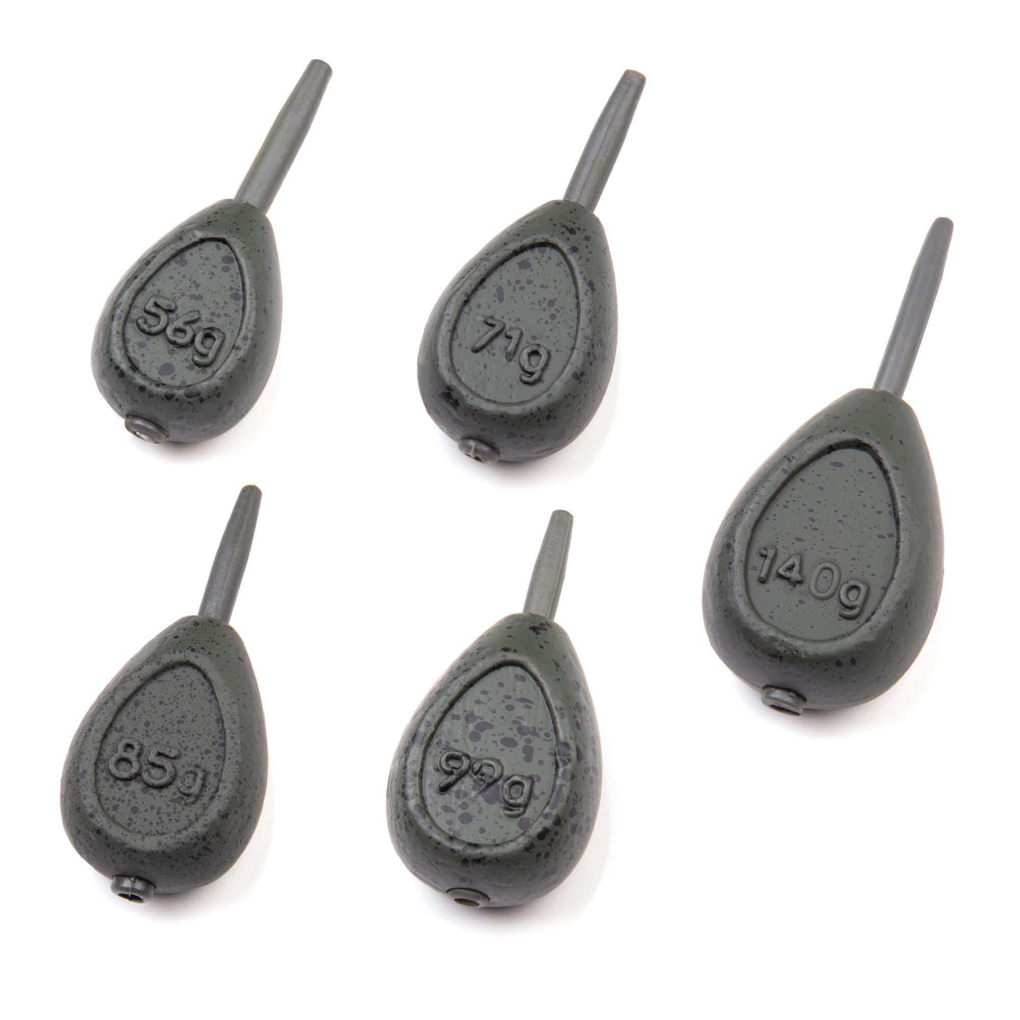 Karpfenblei Set 2 Varianten Inline & Grip 56-140g 9STK Angelgewicht Karpfenmontage