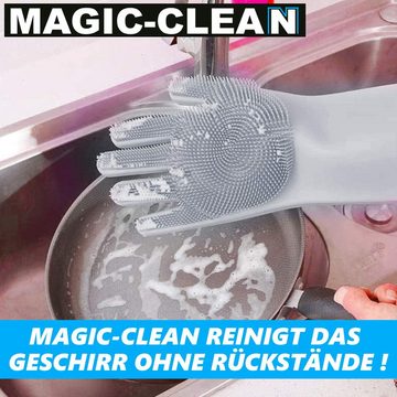 MAVURA Hitzeschutzhandschuhe MAGIC-CLEAN Magische Silikon Handschuhe Geschirrspülen Gummi Geschirrspülhandschuhe Reinigungshandschuhe