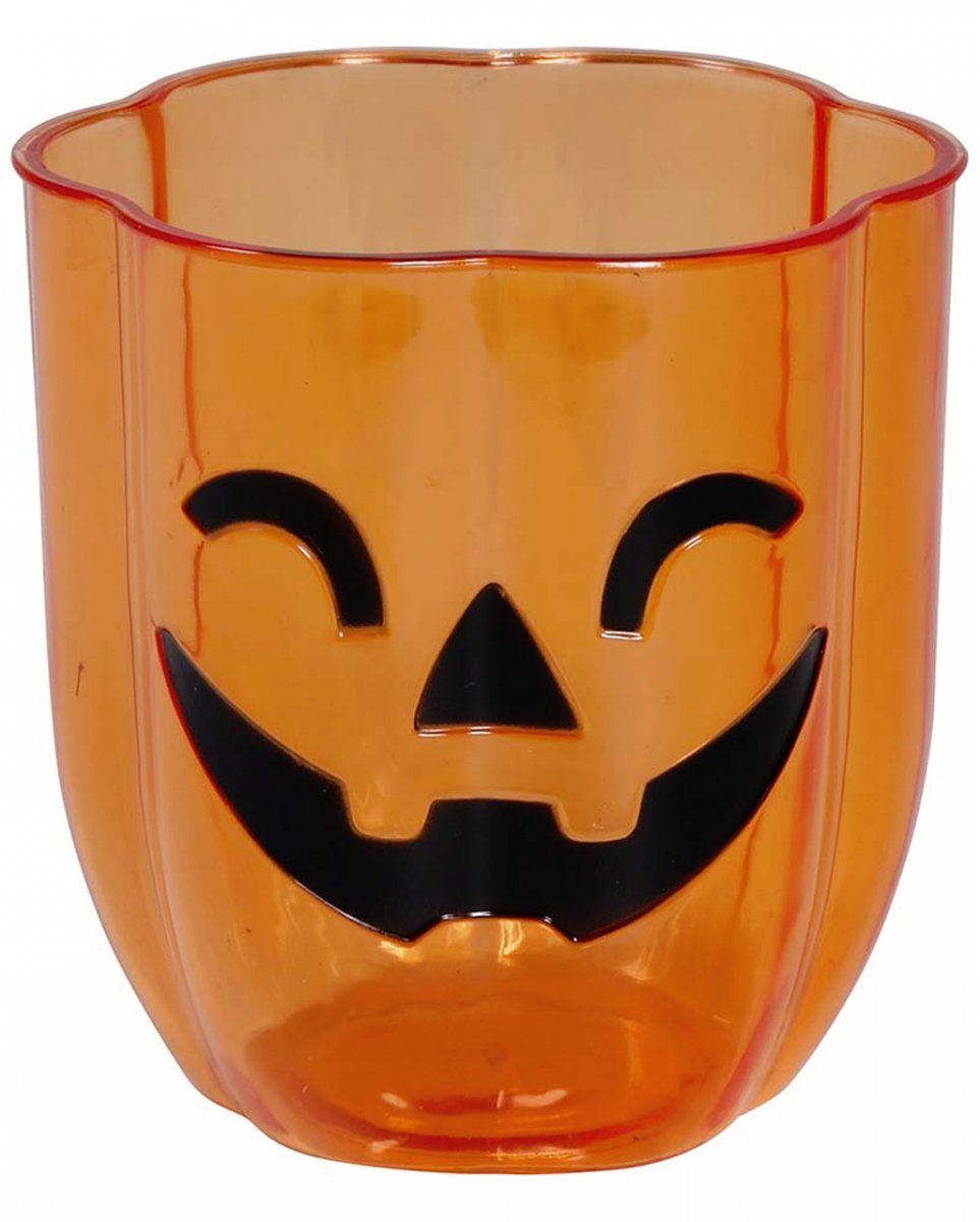 Dekoobjekt Halloween Pumpkin Kürbis Kunststoff Becher für Gro