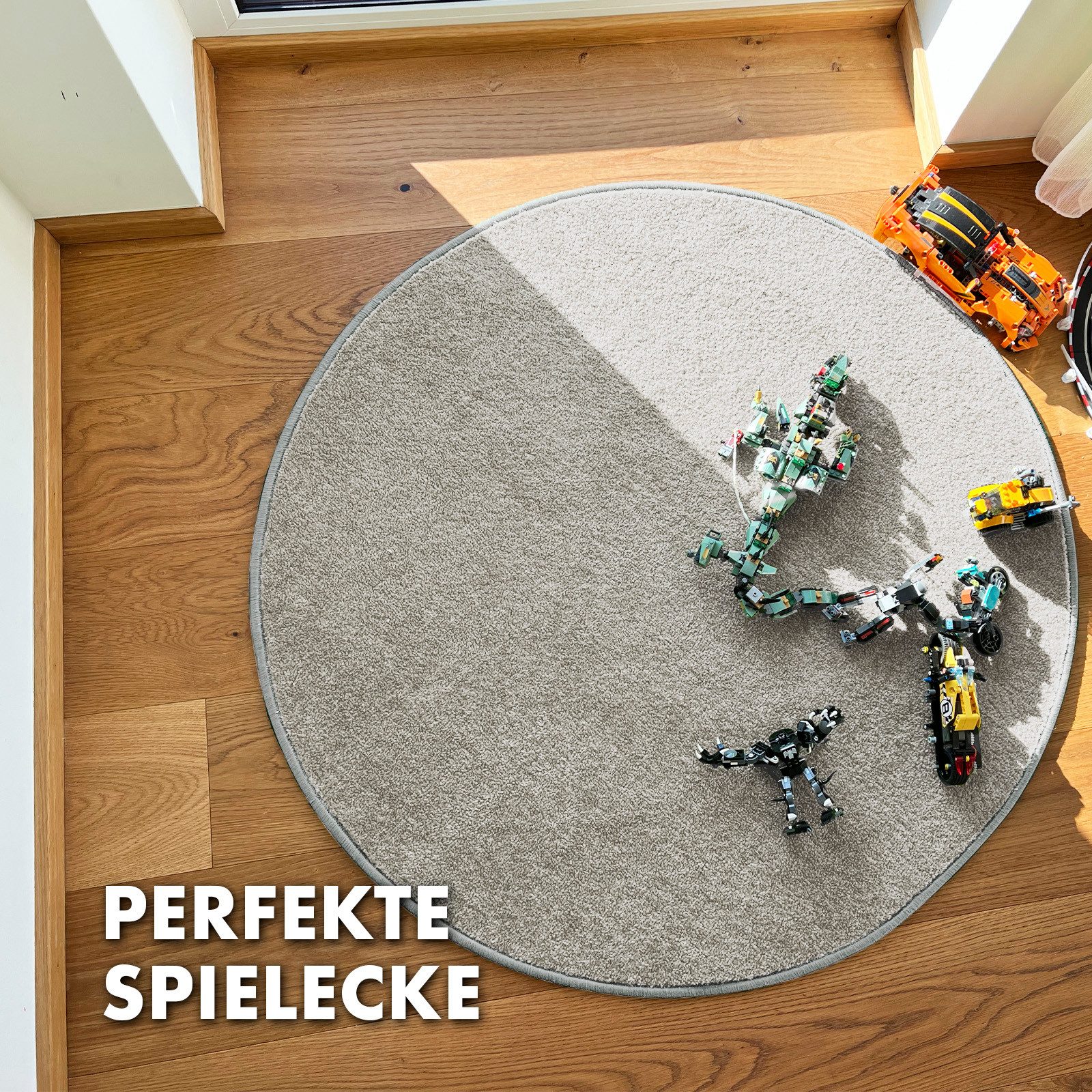 Karat Kinderteppich Crocodile, Individuell einsetzbar, Rund, Viele Farben u günstig online kaufen