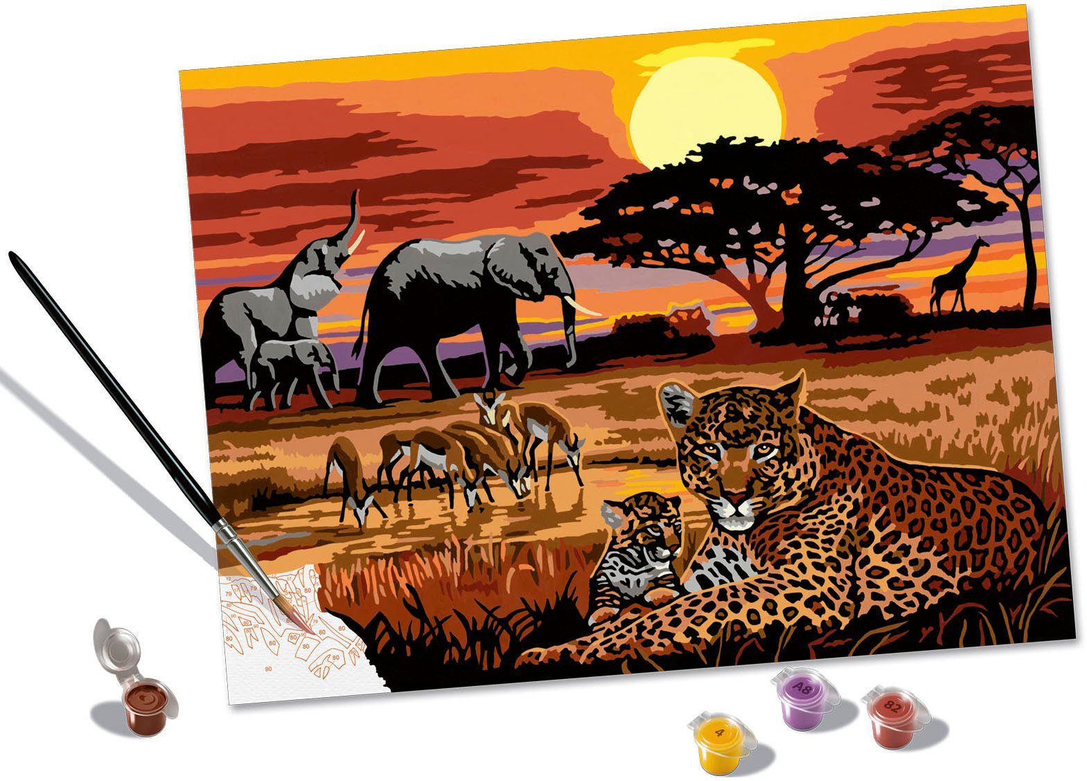 Ravensburger Malen nach Zahlen CreArt, Savannah Landscapes, Made in Europe