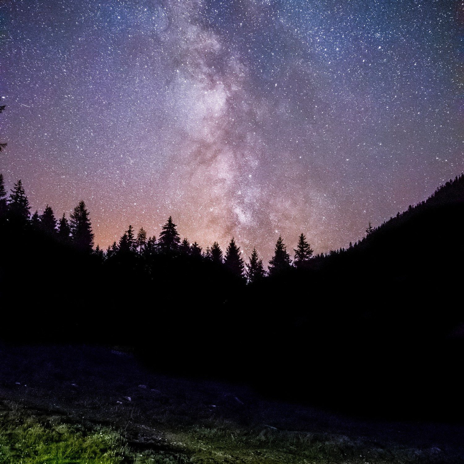 Wallario Tischplatte Pfad zur Milchstraße (1 St), für Ikea Lack Tisch geeignet