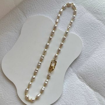 DTC GmbH Perlenkette Perlenkette Barock Perlen, echte Perlen (Einfach und elegant, das ist es.! , 1-tlg)