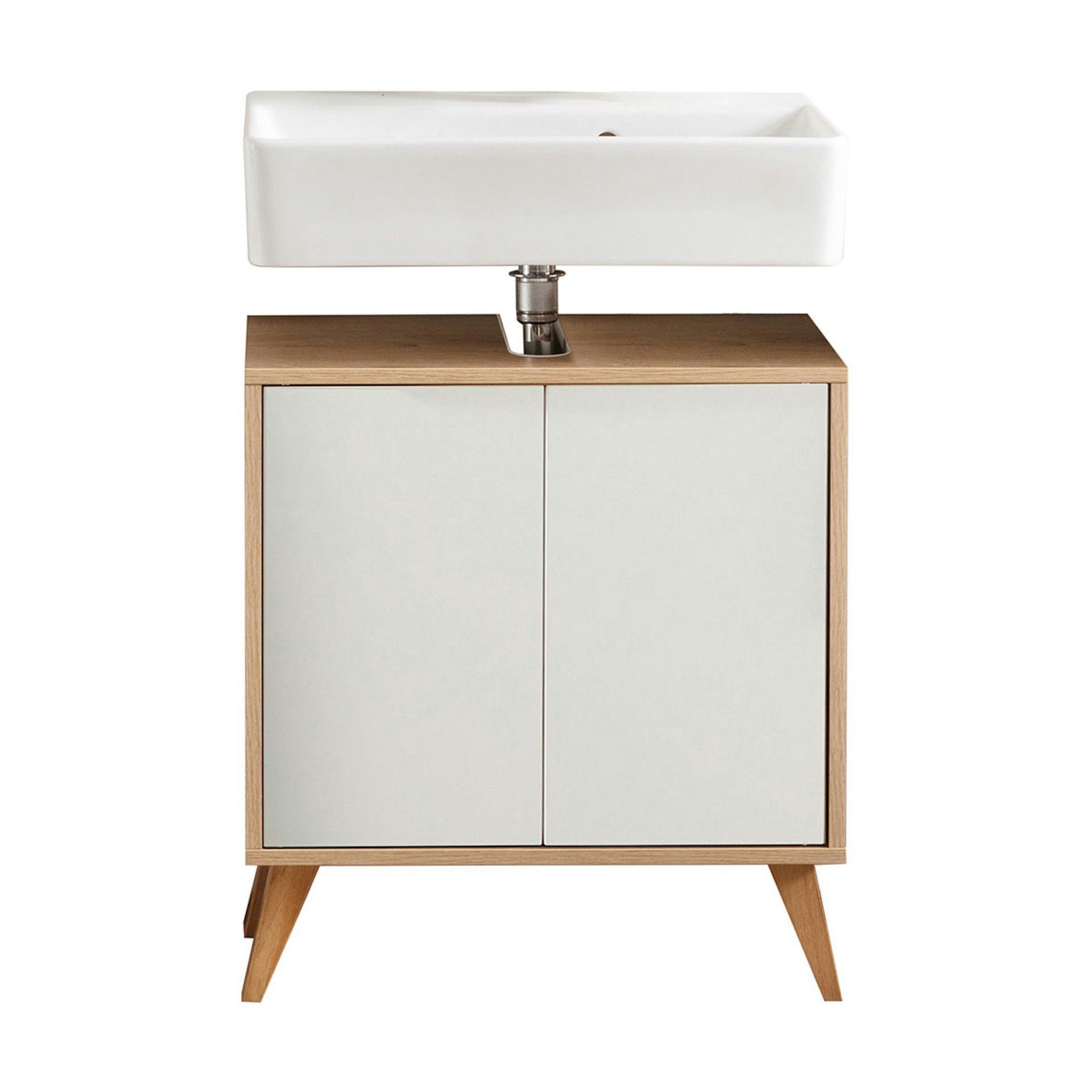 BADEDU Badmöbel-Set Badezimmermöbel, Waschtisch-Set, Schrank-Set, Unterschrank