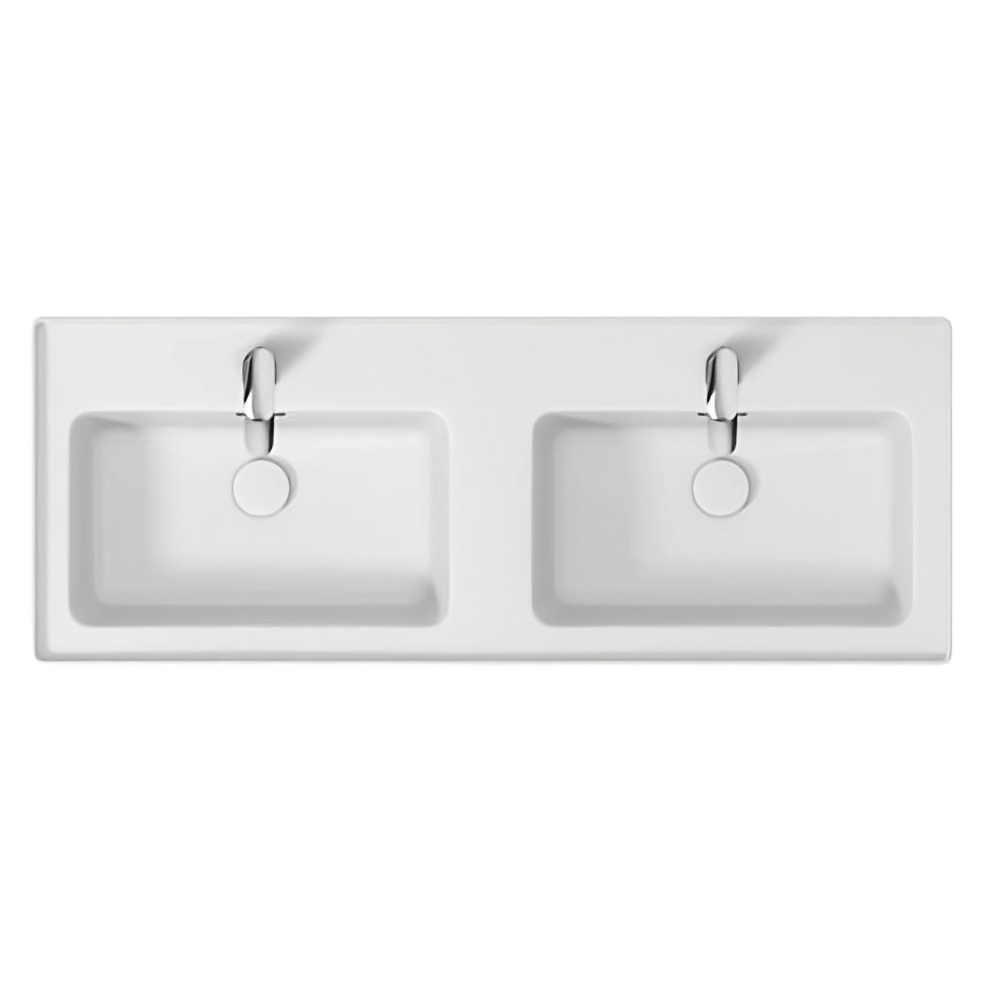 KOLMAN CREA Weiß & Schubladen Badmöbel Waschbeckenunterschrank Set Badezimmerschrank mit Keramikwaschbecken 120