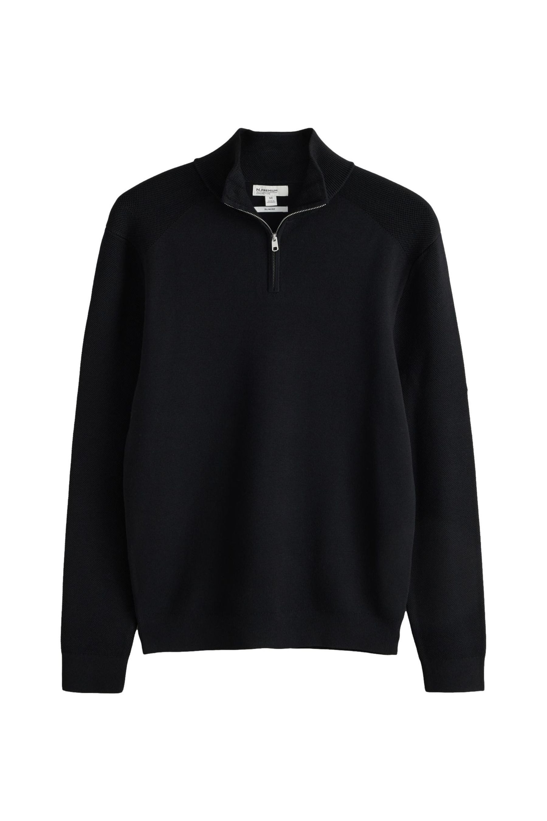 Next Strickpullover N. Premium Slim Fit Troyer (1-tlg)