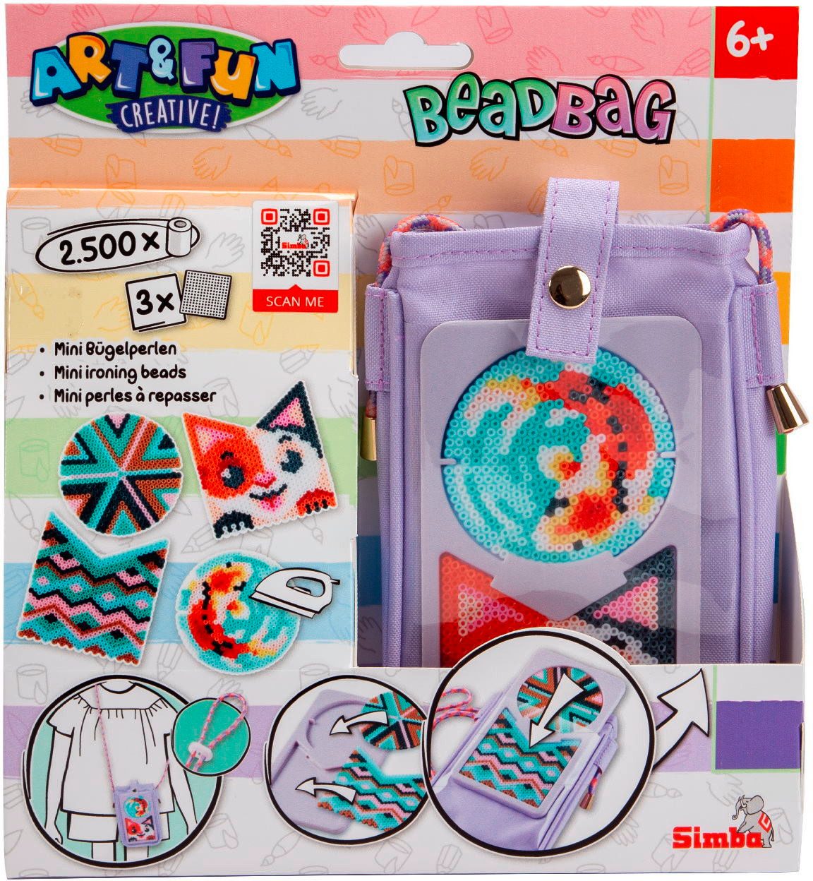 SIMBA Kreativset Spielzeug Kreativ Perlen ART & FUN 2500 Bügelperlen Mobile 106374698