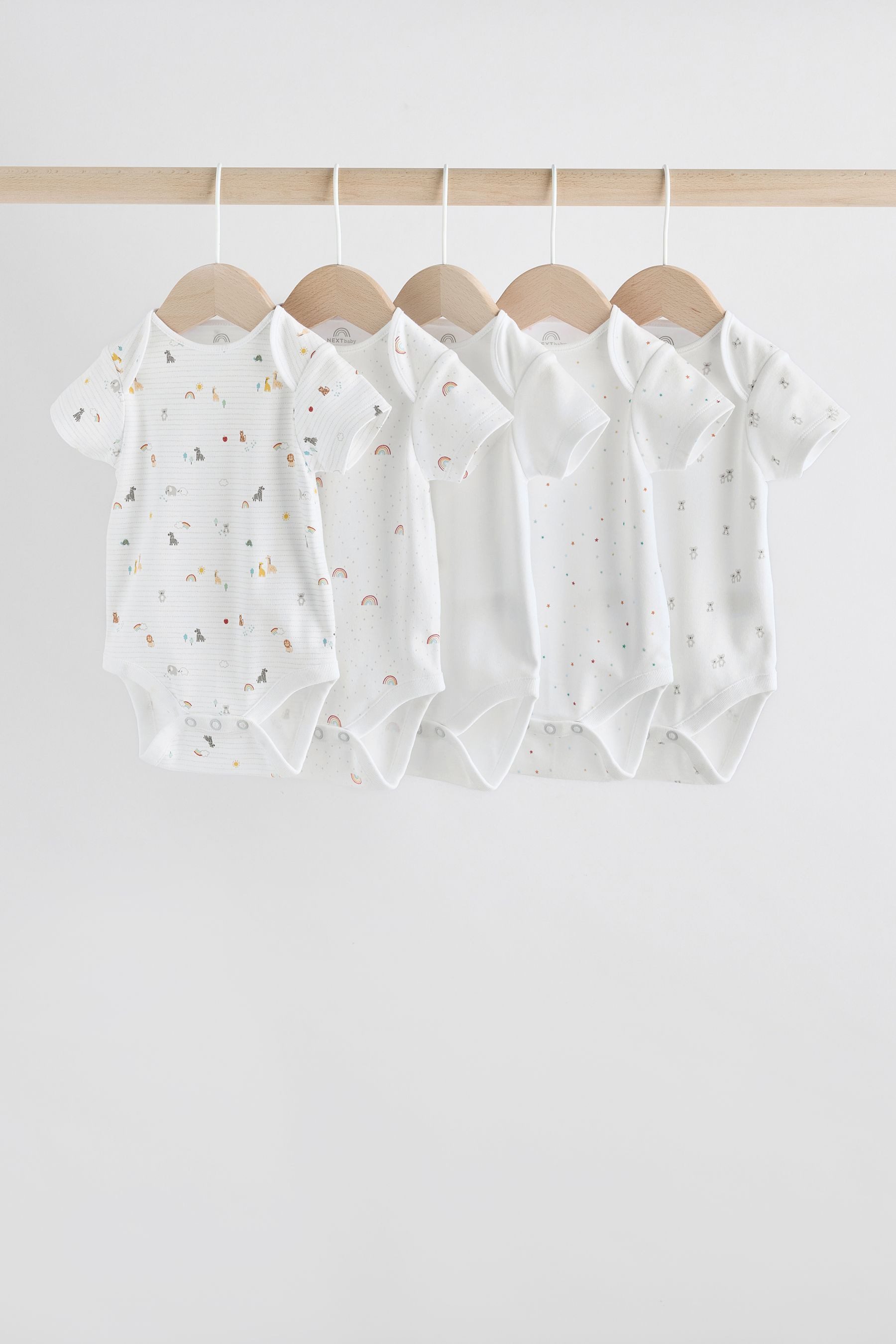 Next Kurzarmbody Kurzärmelige Baby Bodysuits, 5er-Pack (5-tlg)