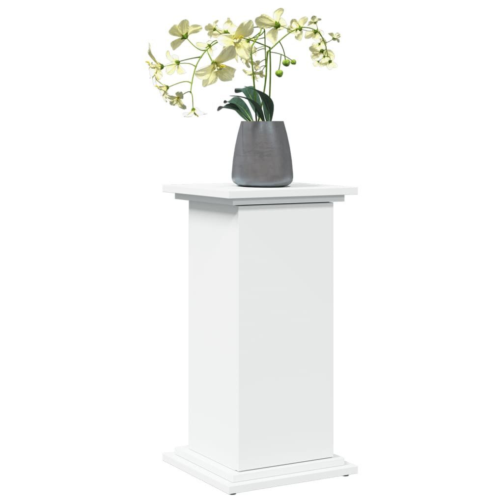 Blumenständer Blumenständer Postament mit Stauraum Weiß 31x30x60 cm Spanplatte