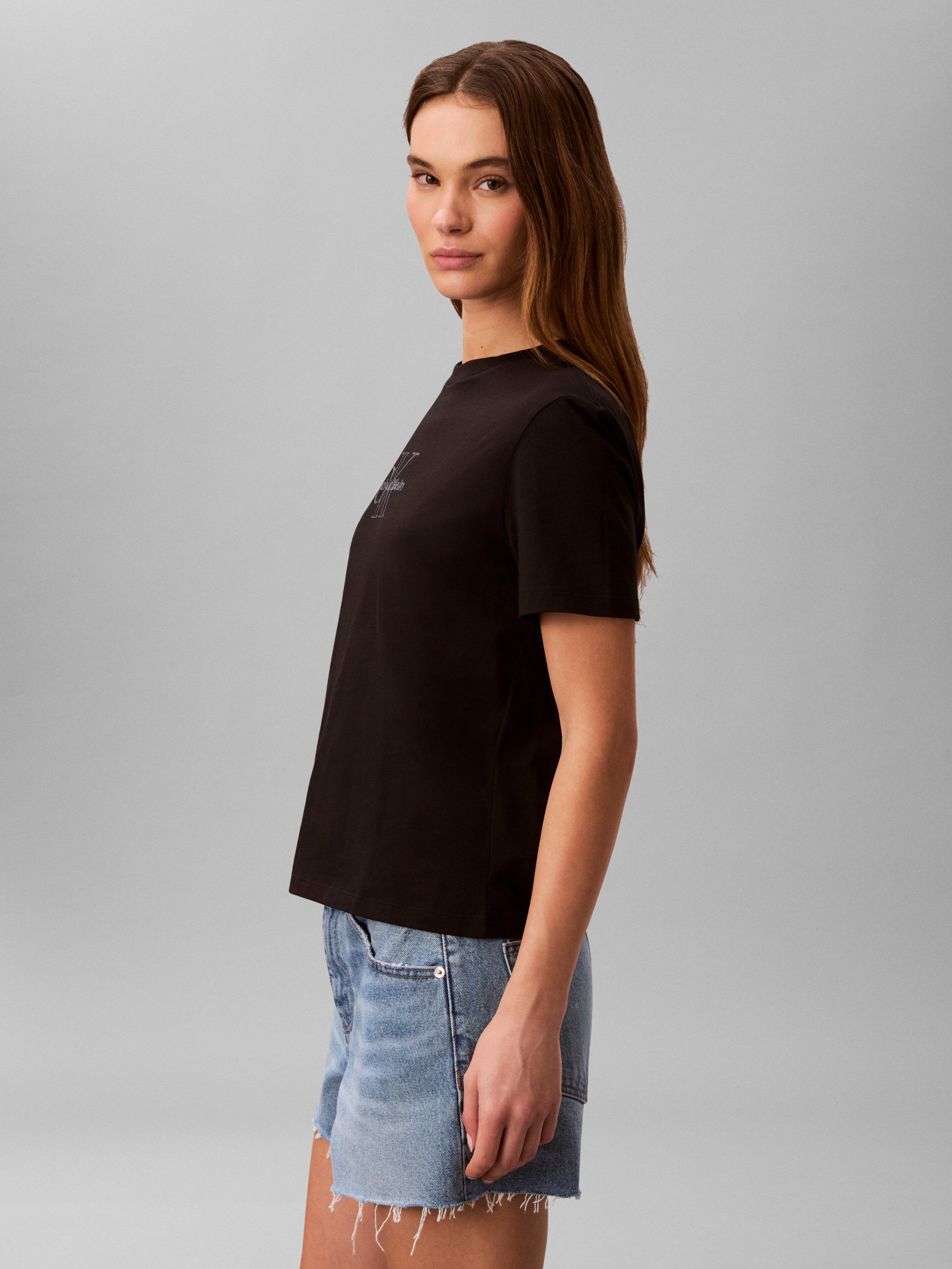 Calvin Klein Jeans T-Shirt CLASIC MONOLOGO TEE Regular fit mit Rundhalsausschnitt