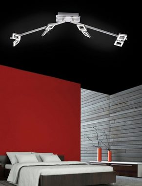 Paul Neuhaus Deckenleuchte TWINS, LED fest integriert, Warmweiß, inkl. festverbaute LED, Spots / Leuchtenarme schwenkbar, Dimmbar