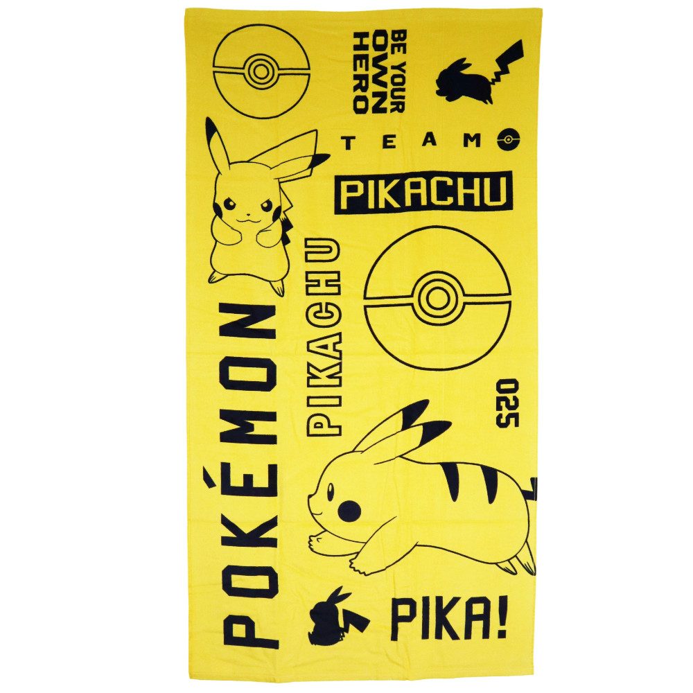 POKÉMON Strandtuch Pokemon Pikachu Badetuch Strandtuch XL 70x140 cm 100% Baumwolle
