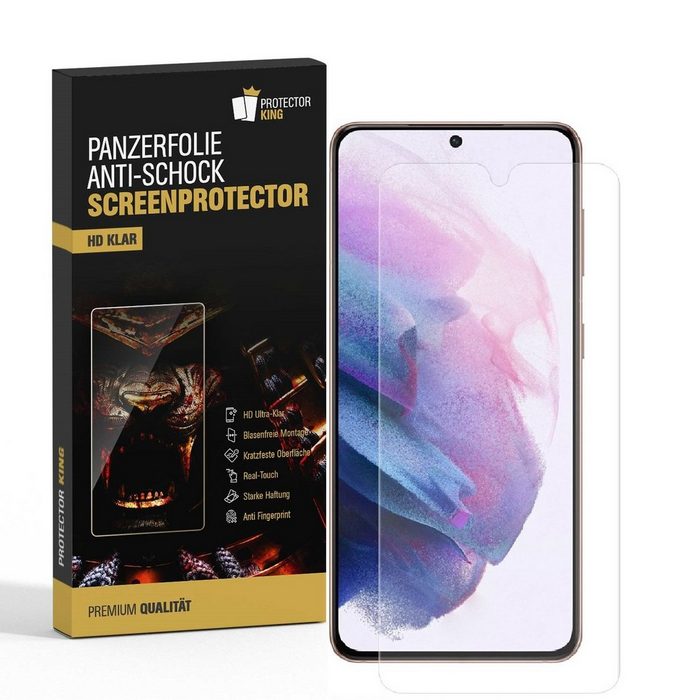 Protectorking Schutzfolie 6x Panzerfolie für Samsung Galaxy S23 ANTI-SHOCK (6-Stück 1-Set) Hochwertige NANO Panzerfolie aus Robusten und unzerbrechlichen PET Material. HD Ultra klar