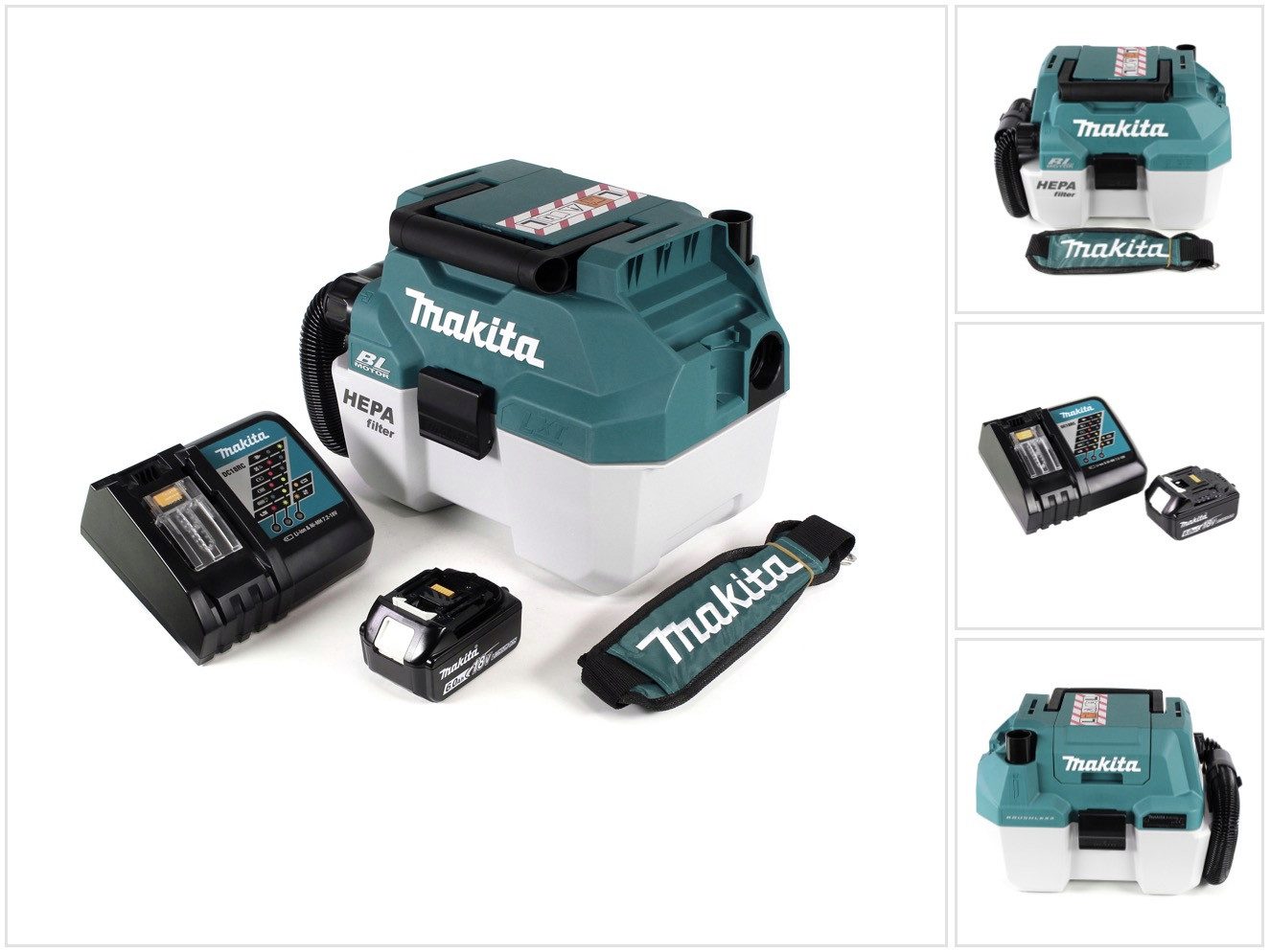 Makita Staubabsauger DVC 750 LRG1X1 Akku Staubsauger Nass und Trockensauger 18 V tragbar +