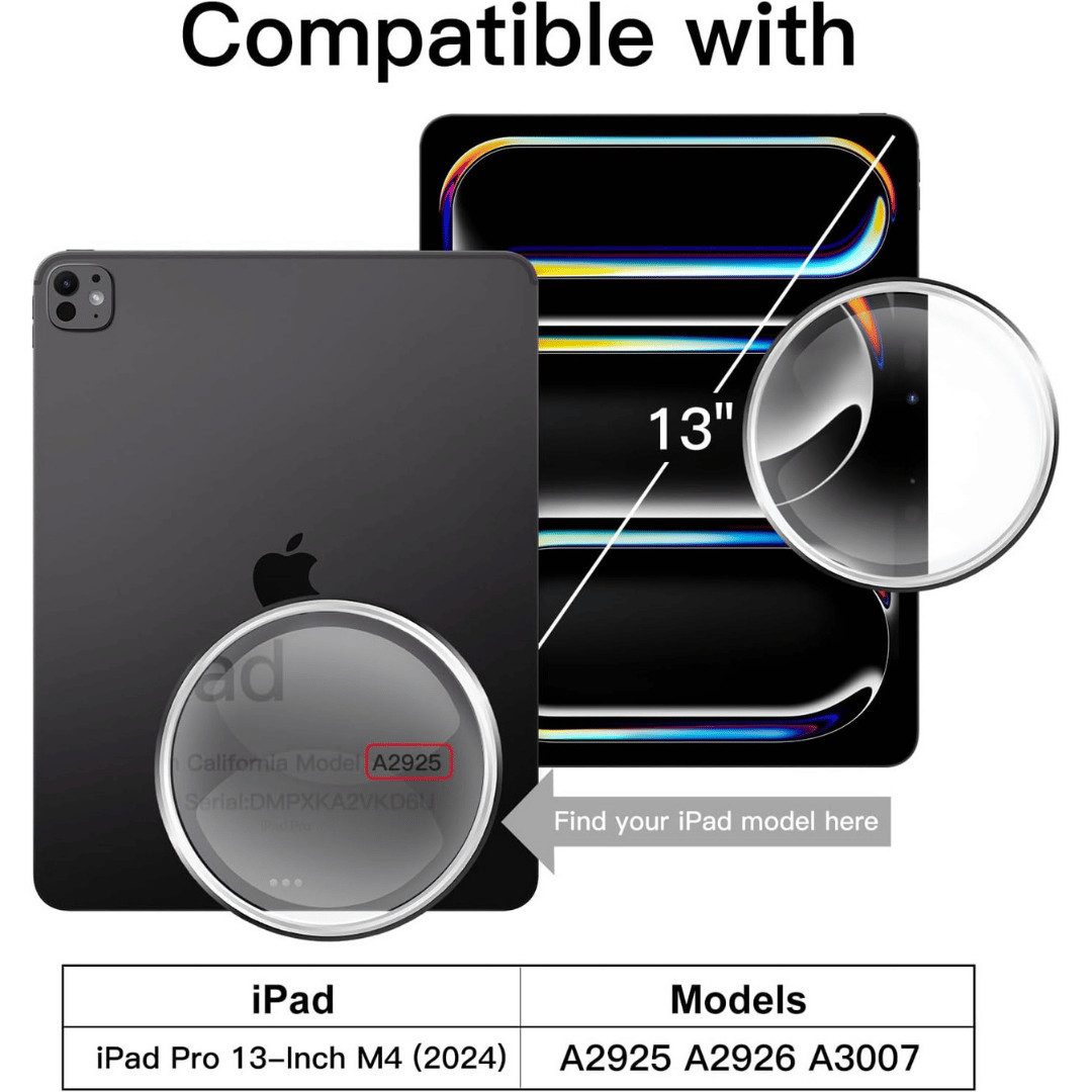 SmartUP Displayschutzglas 2X Schutzglas für iPad Pro 13 Zoll (2024/M4) Panzerfolie Display Full für iPad Pro 13" (2024/M4) – Bild 2 von 5