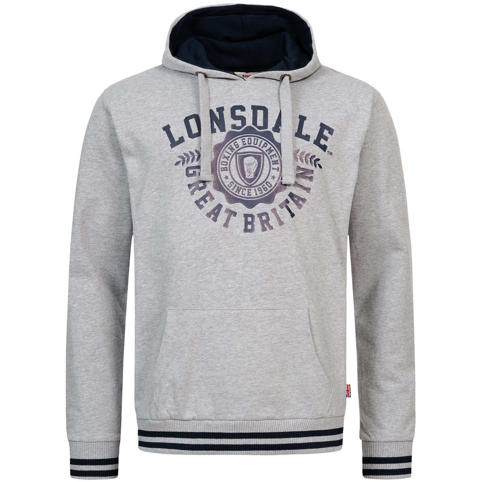 Sudadera Lonsdale Glespin Para Hombre - Corte Regular, Con Bolsillo Canguro Y Estampados