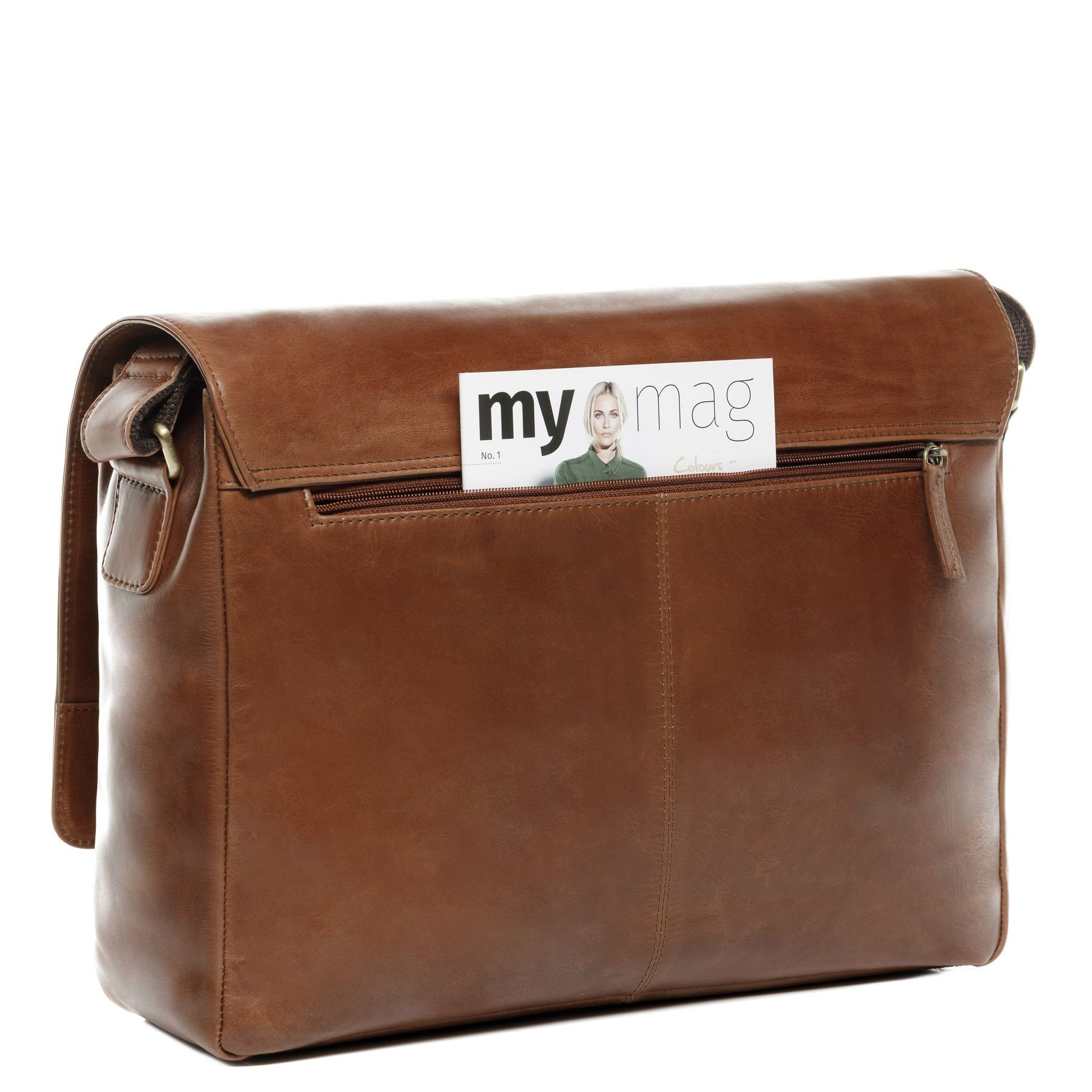 SID & VAIN Laptoptasche echt Leder Aktentasche 15 Zoll Laptop-Hülle braun, Laptoptasche 15 Zoll, Aktentasche Echtleder Damen Herren hellbraun