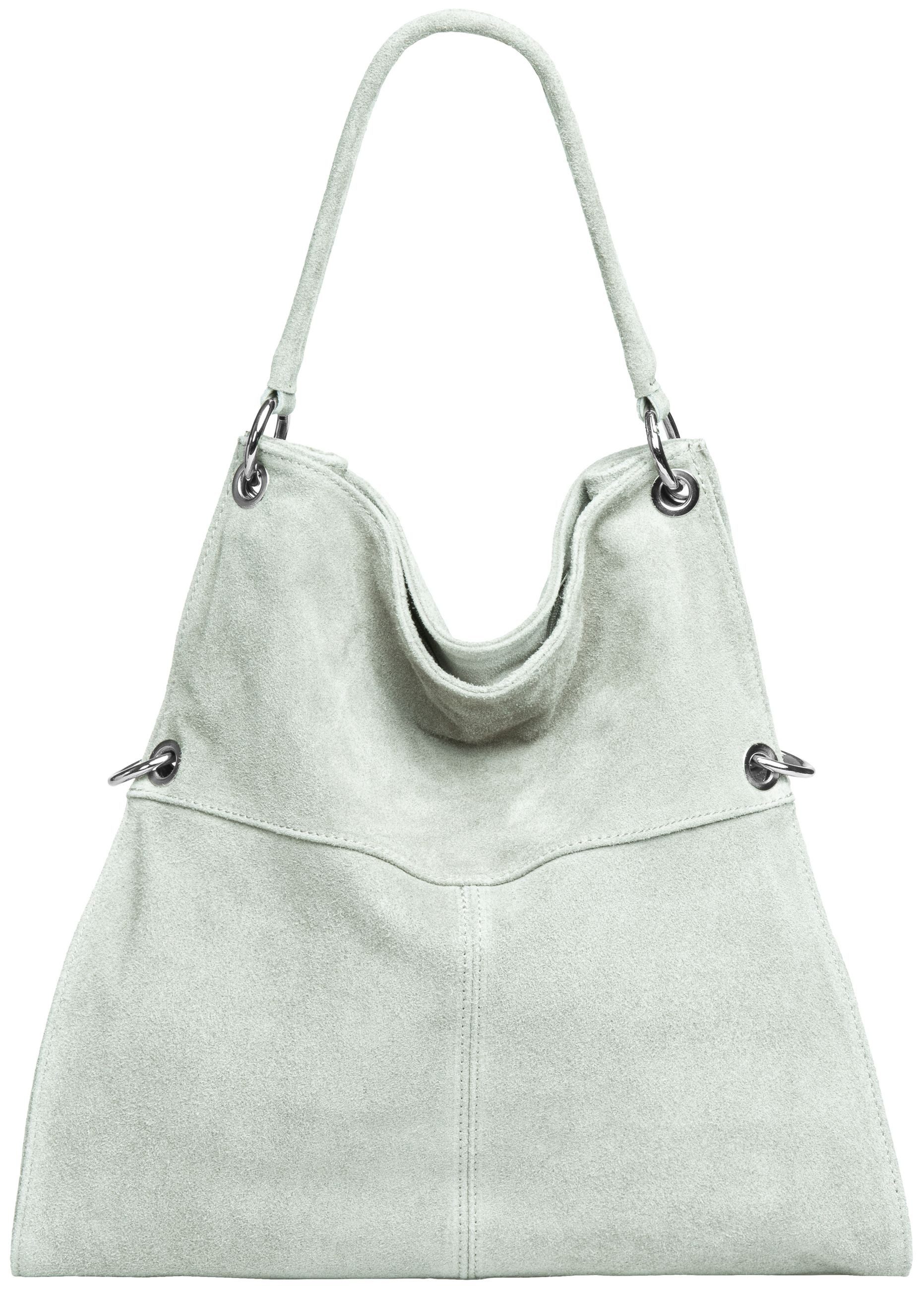 Caspar Schultertasche Große Vintage Damen Leder günstig online kaufen