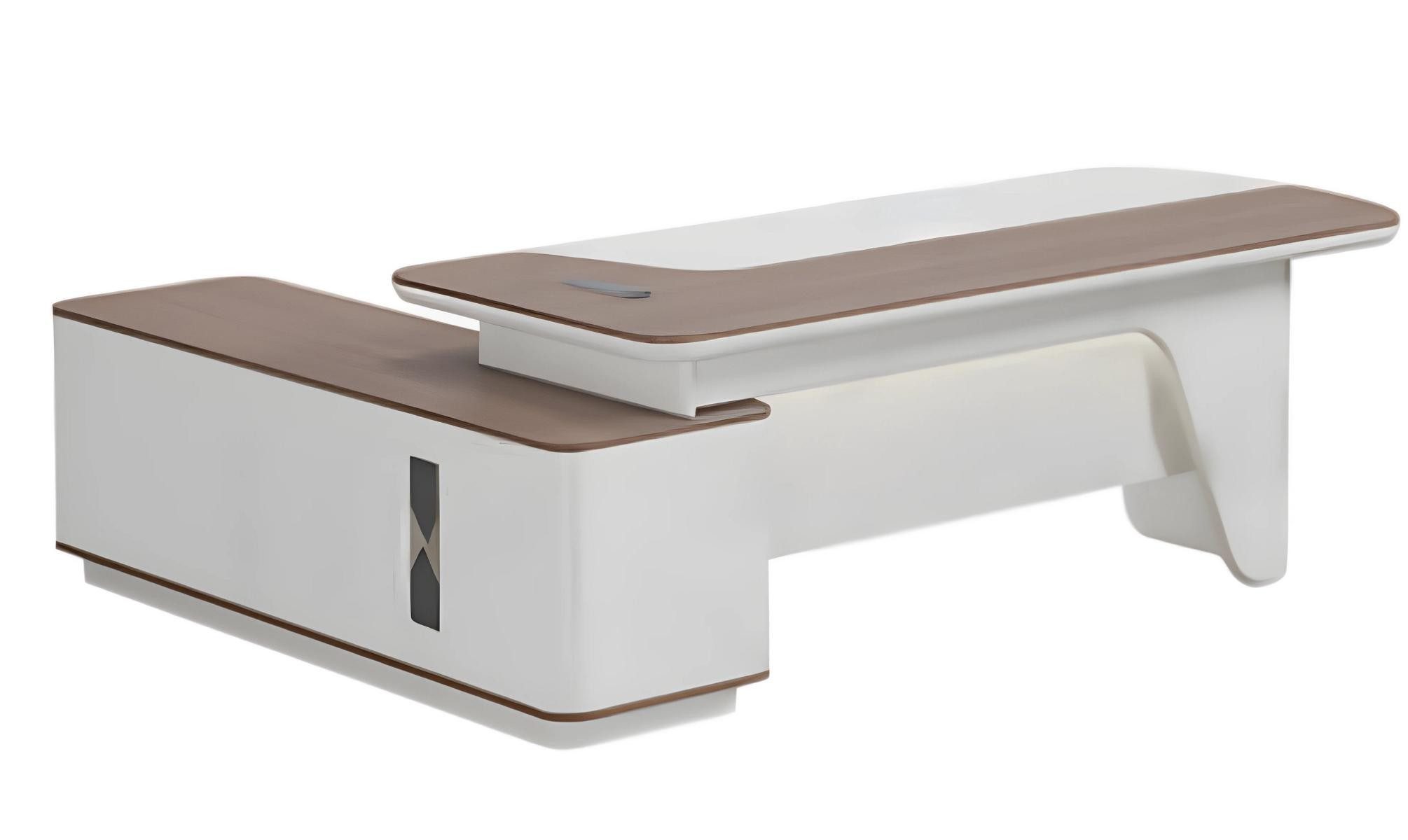 JVmoebel Eckschreibtisch Robuster Eckschreibtisch aus Holz für Büro und Home-Office (1-St., 1 Eckschreibtisch), Made in Europe