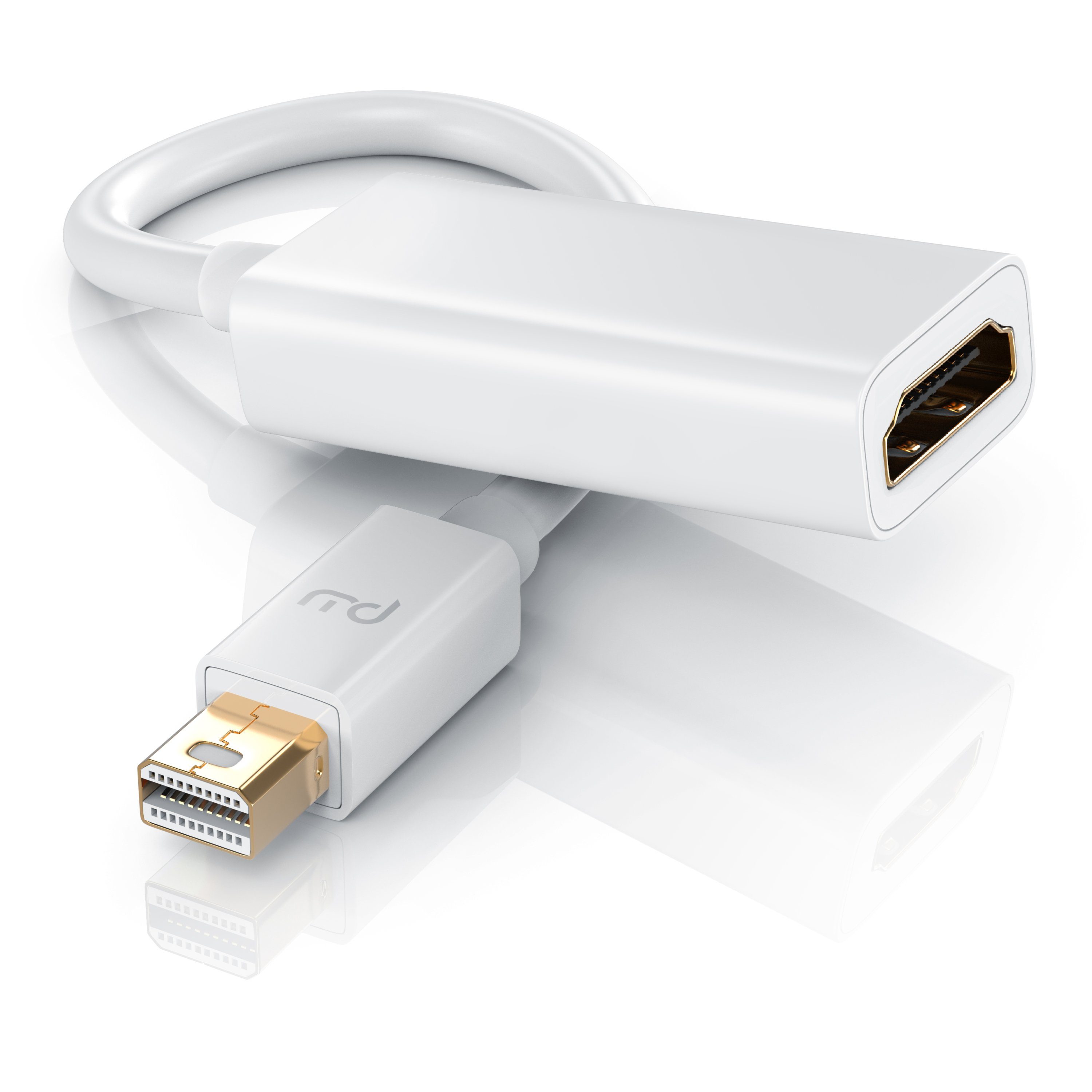 Primewire Audio- & Video-Adapter Mini DisplayPort zu HDMI, 10 cm, Ultra HD 4k MiniDP zu HDMI Buchse Monitor Konverter / Адаптериkabel