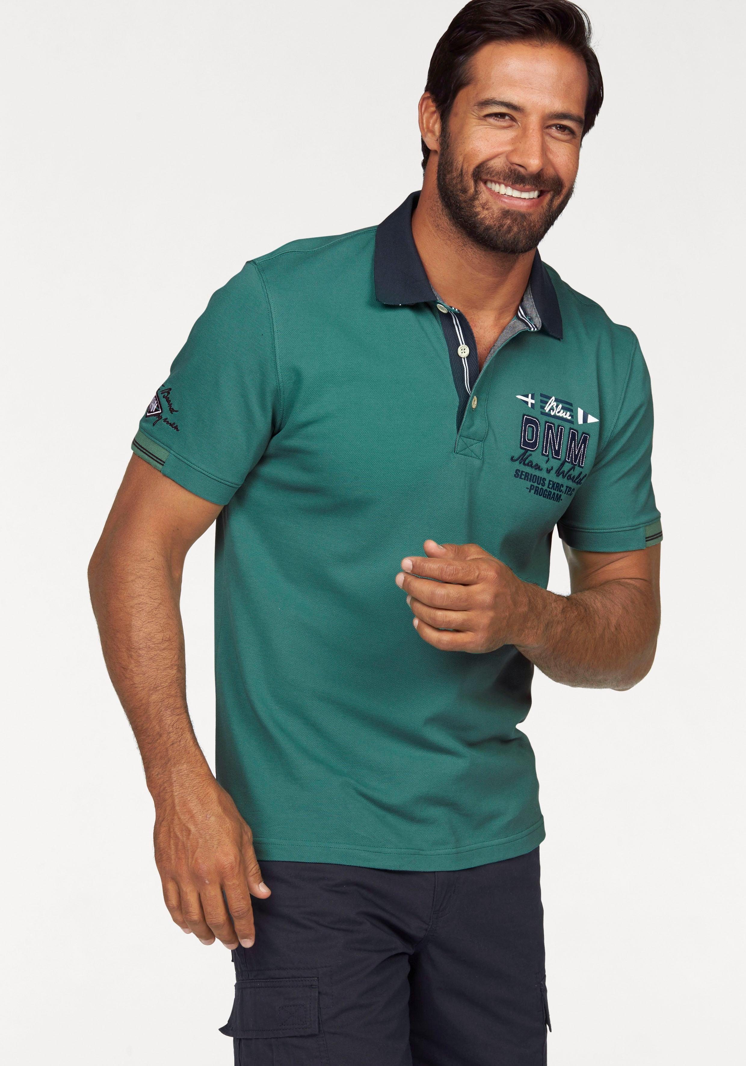 Man's World Poloshirt in Piqué-Qualität mit Kontrastkragen