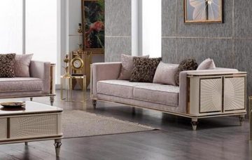 JVmoebel Wohnzimmer-Set Sofa Couch Polster Möbel Designer Couchen 3+3 Sitzer Textil Big Sofas, (2-St., 2x nur 3-Sitzer ohne Couchtisch), Made in Europa
