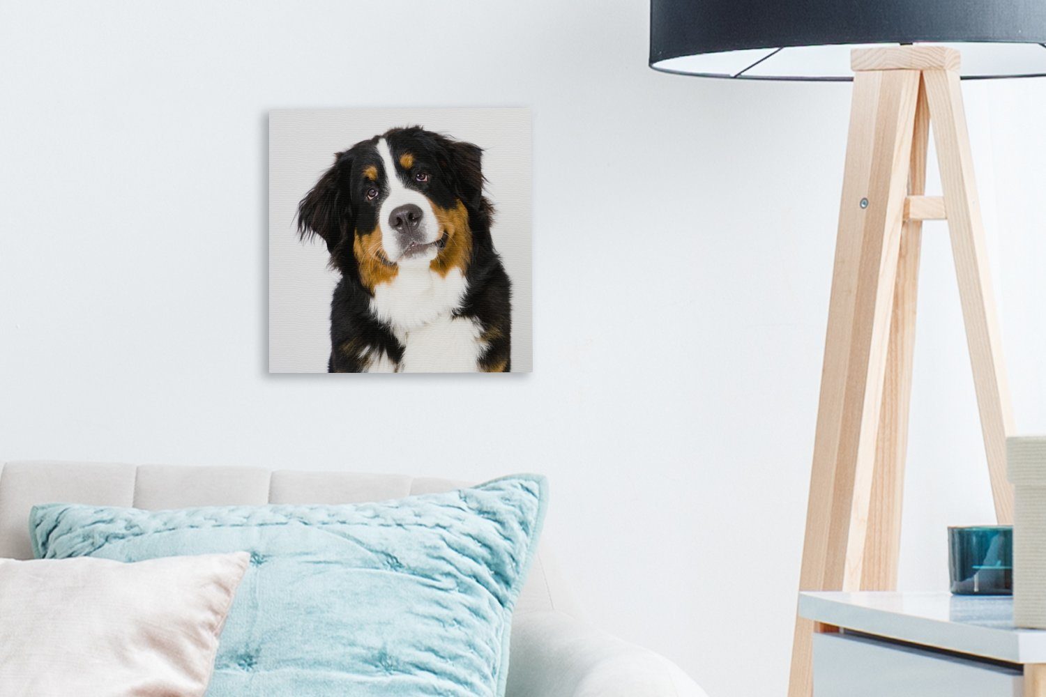 Porträtfoto OneMillionCanvasses® Berner Leinwandbild für St), Bilder Leinwand Wohnzimmer Sennenhundes, (1 Schlafzimmer eines