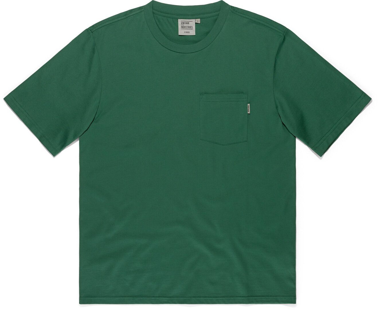 Vintage Industries Kurzarmshirt Gray Pocket T-Shirt Green