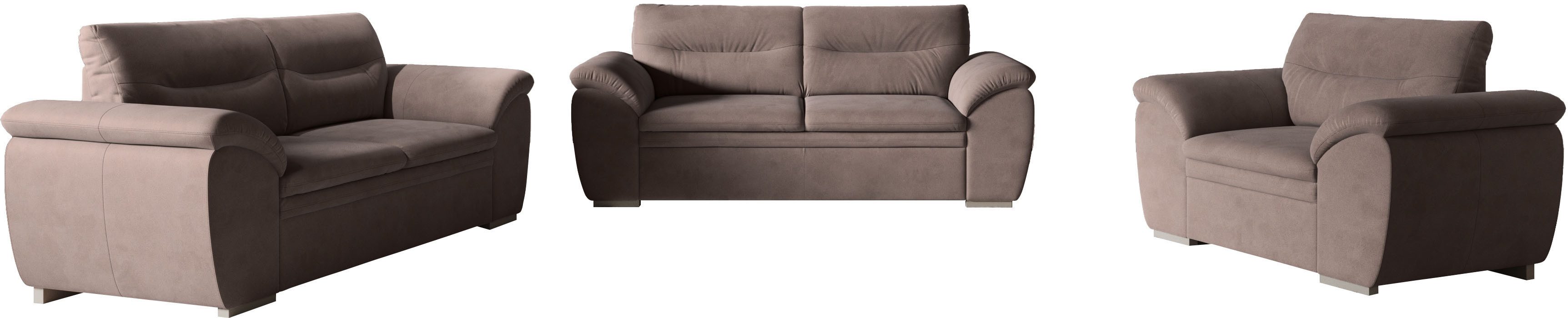 COTTA Polstergarnitur Leandra, Set bestehend aus: 2-Sitzer & 2,5-Sitzer