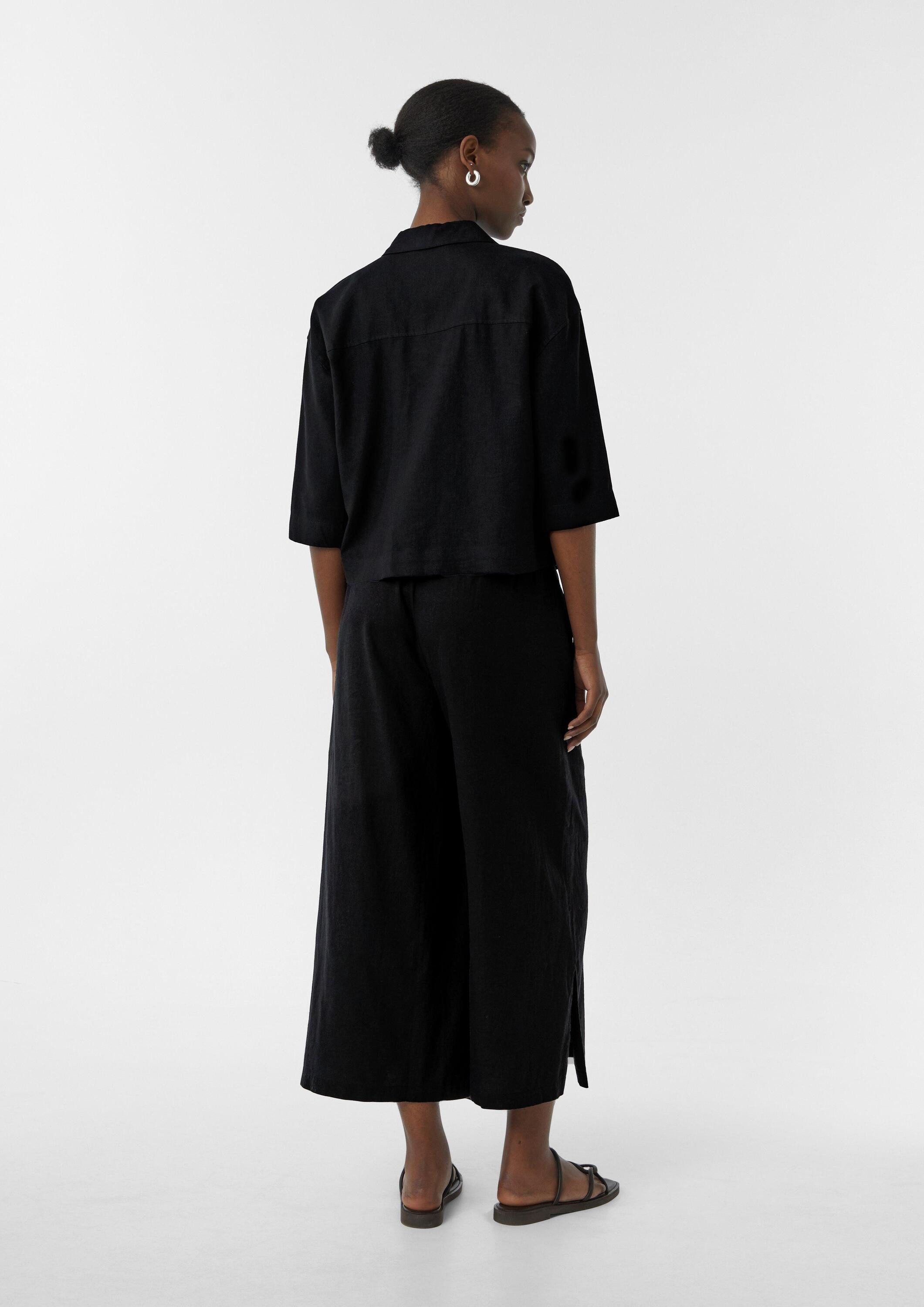 comma 7/8-Hose Hose Leichte Culotte aus Leinenmix mit Schlitzen – Bild 3 von 5