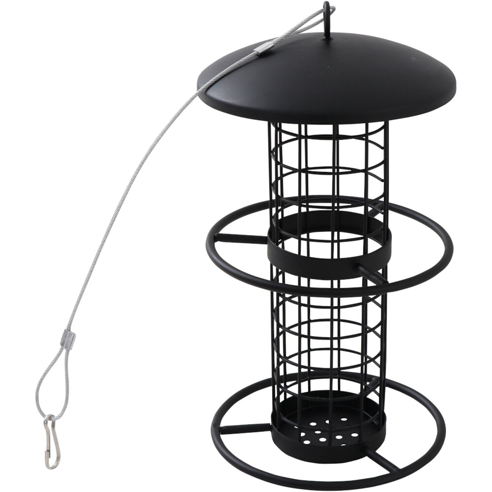 Siena Garden Vogelhaus Futtersäule für Meisenknödel, H 26 cm Stahl-Serie