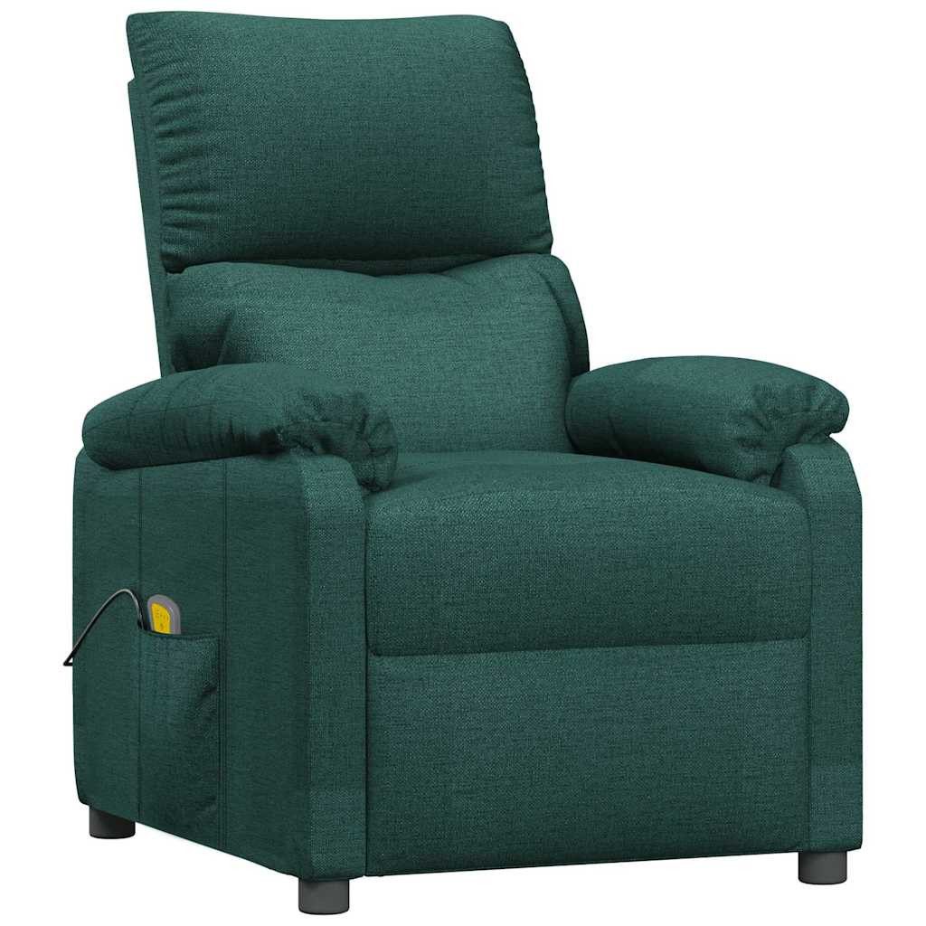 vidaXL Massagesessel Massagesessel Dunkelgrün Stoff (1-St)
