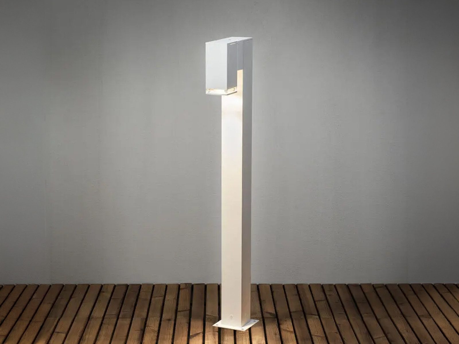 KONSTSMIDE LED Pollerleuchte, LED wechselbar, warmweiß, Wegbeleuchtung Garten beleuchten, Terrassenleuchten, Weiß H: 100cm