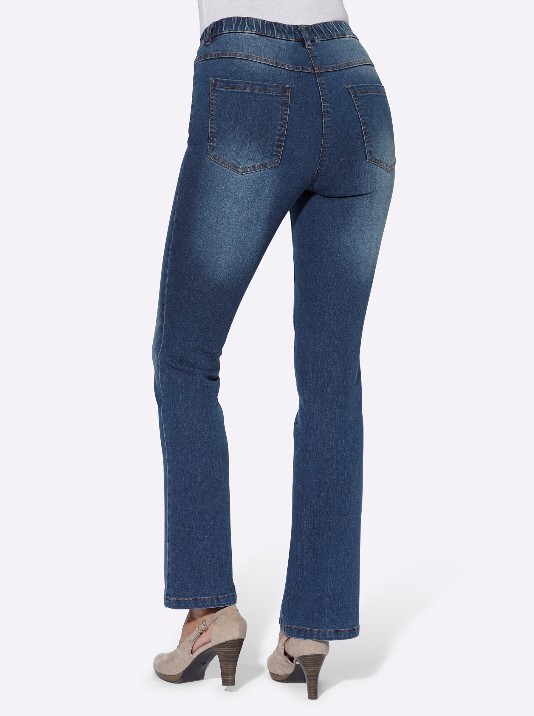 Sieh Bequeme an! blue-stone-washed Jeans