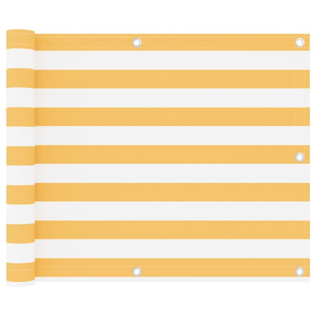 furnicato Balkonsichtschutz Balkon-Sichtschutz Weiß und Gelb günstig online kaufen