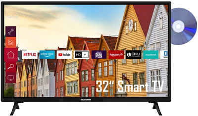 Telefunken XF32K559D LCD-LED Fernseher (80 cm/32 Zoll, Full HD, Smart TV, DVD-Player, Bluetooth, Triple-Tuner, 6 Monate HD+ gratis)