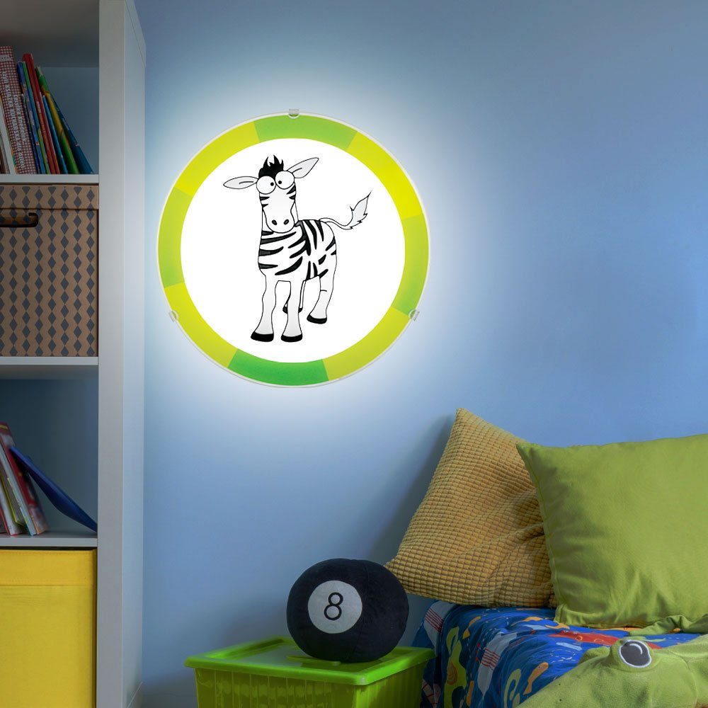 etc-shop Smarte Motiv Leuchtmittel App Kaltweiß, Warmweiß, Zebra Alexa inklusive, im Google Lampe Decken Zimmer Neutralweiß, Tageslichtweiß, Kinder Farbwechsel, LED-Leuchte