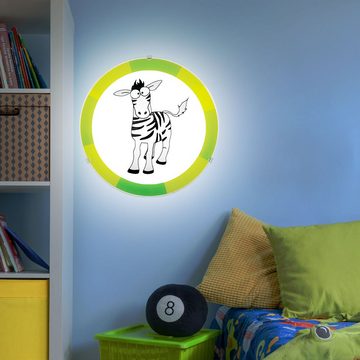etc-shop Dekolicht, Leuchtmittel inklusive, Warmweiß, Jugend Wand lampe Kinder Zimmer Motiv Zebra Muster