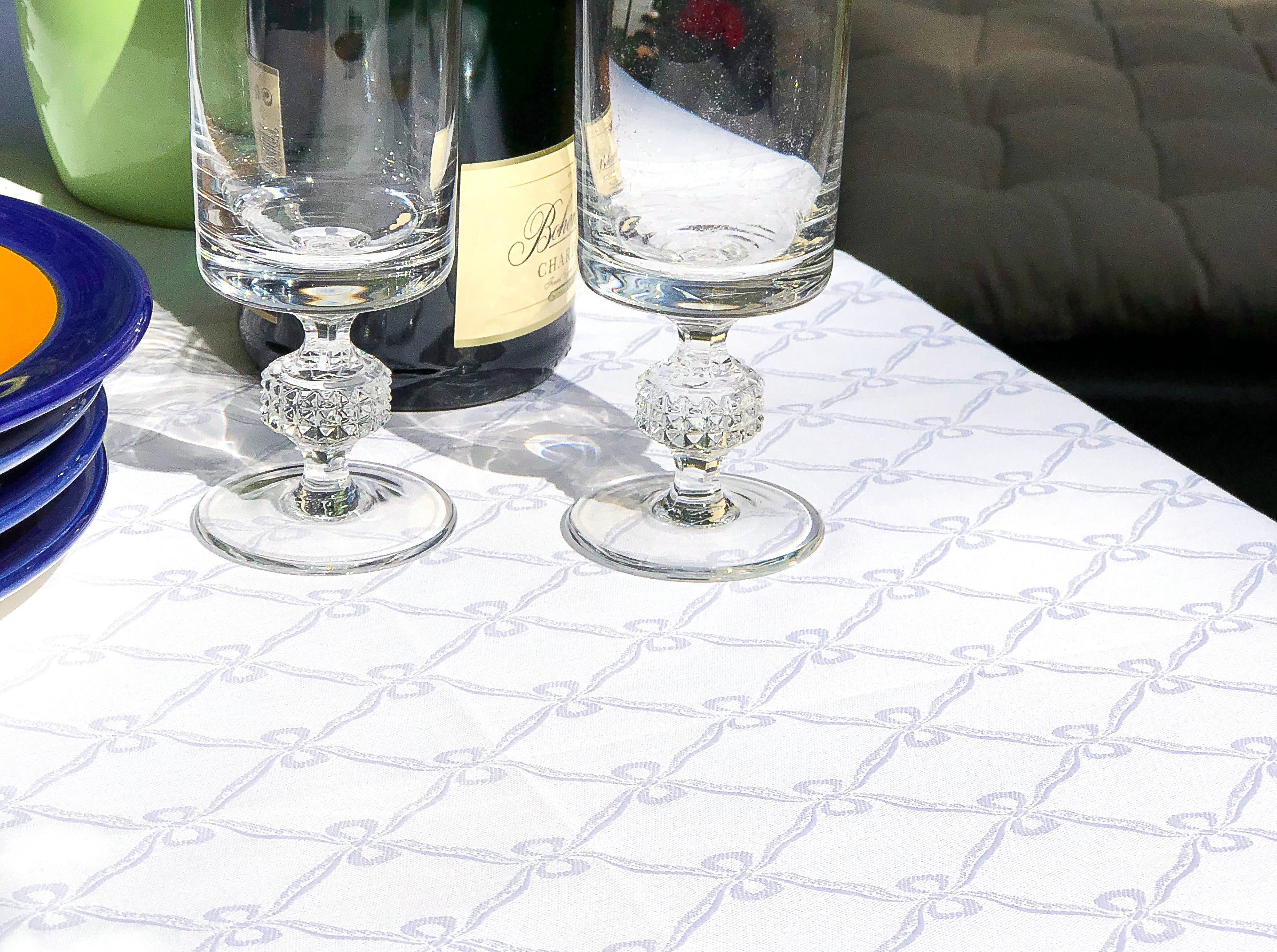 Libusch® Tischdecke DAMAST-Tischdecke FINA, weiß, klassisch, 100% Baumwolle, Größe wählbar (1-tlg), Jacquardgewebe – Bild 2 von 5