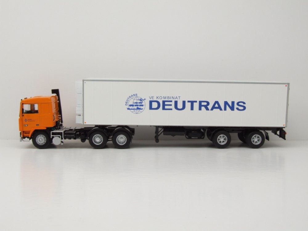 Premium ClassiXXs Modellauto Volvo F12 Sattelzug Deutrans 1980 orange, Maßstab 1:43