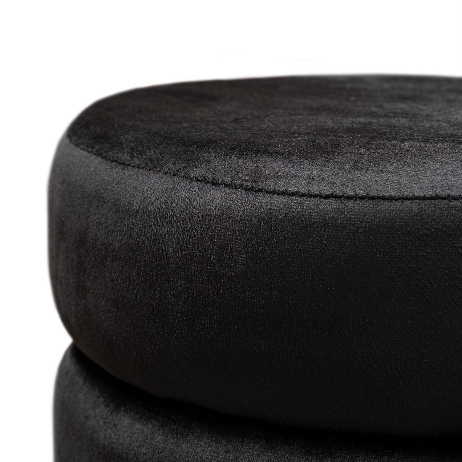 Lookway Pouf Pouf LUCIA im Glamour-Stil mit goldenem Sockel – Bild 3 von 5