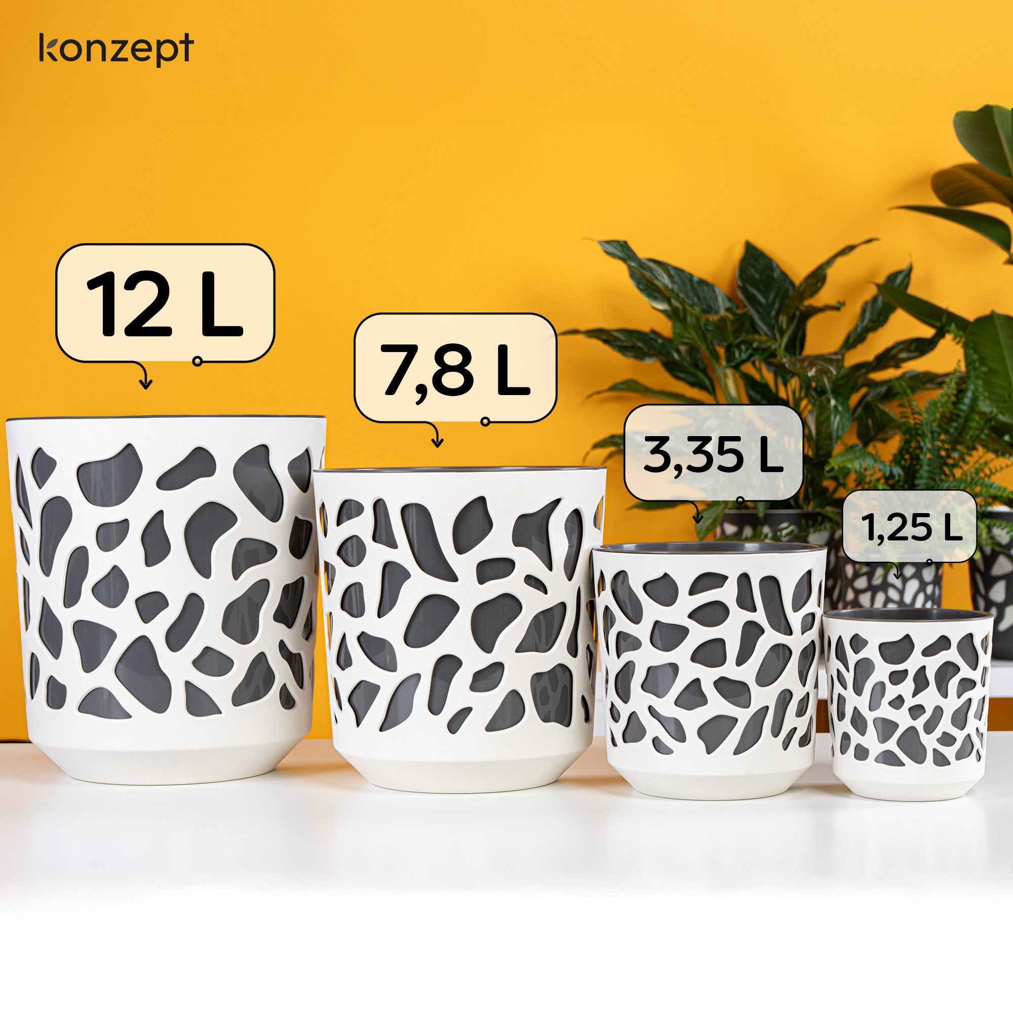 KONZEPT Blumentopf großer Übertopf aus Kunststoff günstig online kaufen