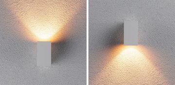 Paulmann LED Außen-Wandleuchte Flame IP44 eckig 58x103mm 2200K 4W 265lm 230V 75° Metall, LED fest integriert, insektenfreundlich