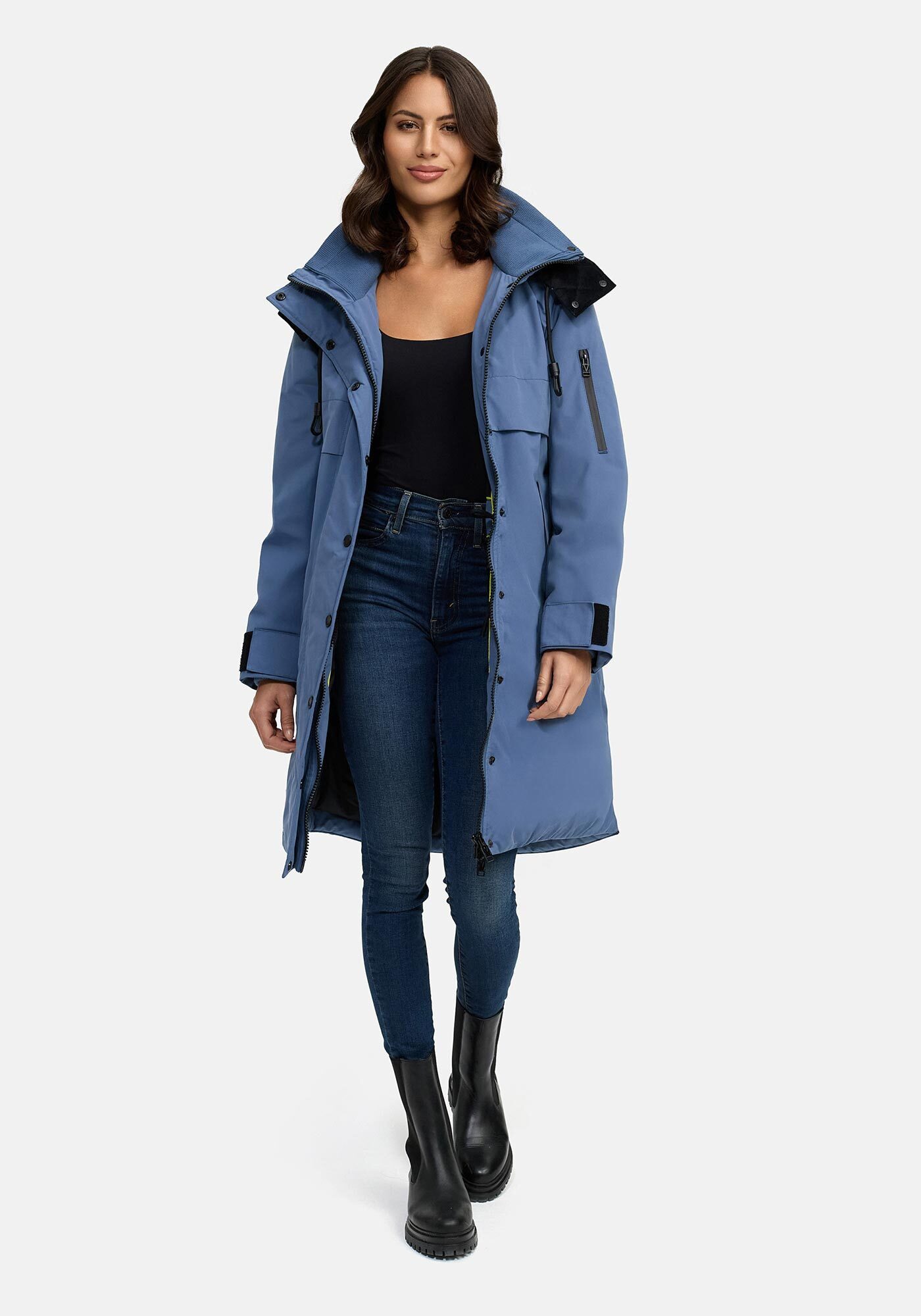 Marikoo Winterjacke Anoukaa langer Parka mit abnehmbarer Kapuze