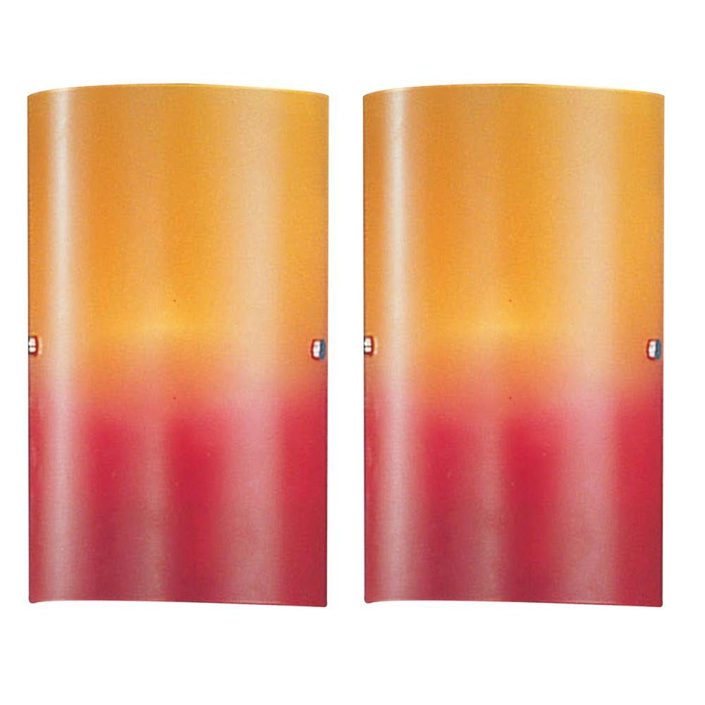 Set E14 etc-shop Leuchtmittel IP20 inklusive, Beleuchtungen Strahler rot Wandleuchte, 2er Wand orange nicht Glas Leuchten